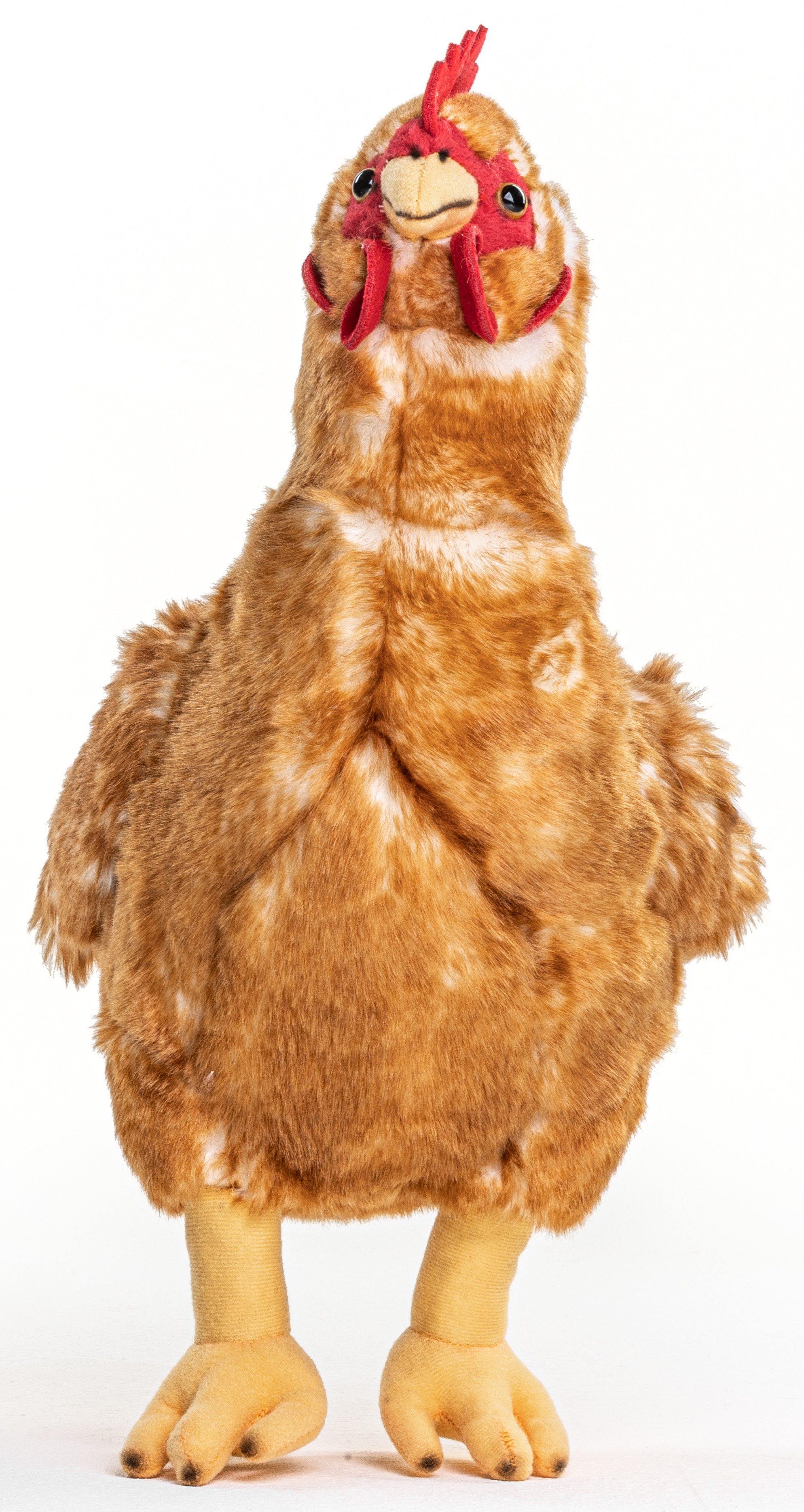 Uni-Toys Kuscheltier Henne braun - 37 cm (Höhe) - Plüsch-Huhn, Vogel - Plüschtier, zu 100 % recyceltes Füllmaterial