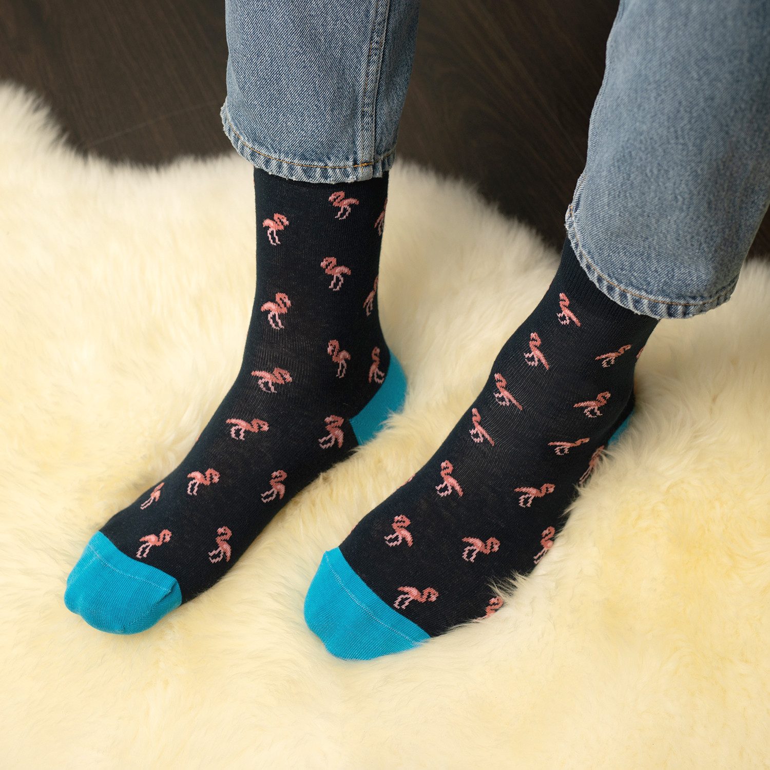 Footstar Basicsocken Damen/Herren Bunte Motiv Socken Funny Baumwollsocken