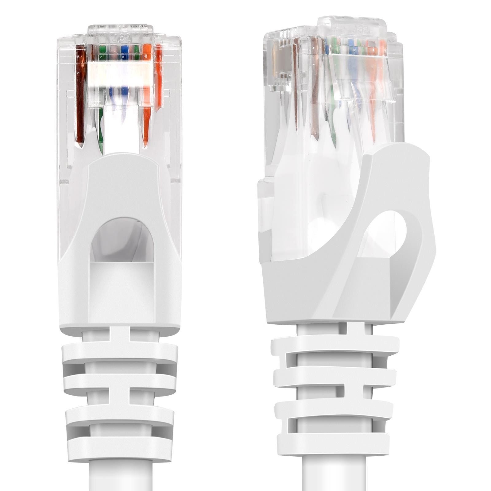 VERCO Cat 6 Netzwerkkabel rundes LAN-Kabel, RJ-45 (Ethernet), (25 cm), 10 / 100 / 1000 Mbits Geschwindigkeit bis 1 Gbits UTP Patchkabel