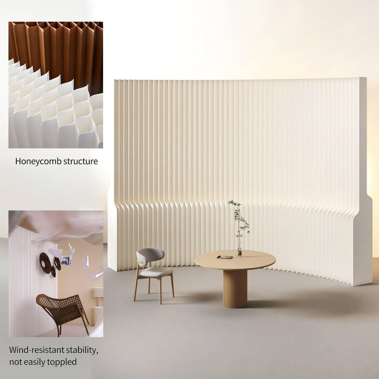 LuxusKollektion Stellwand Klapptrennwand Raumteiler 3m (1 St)