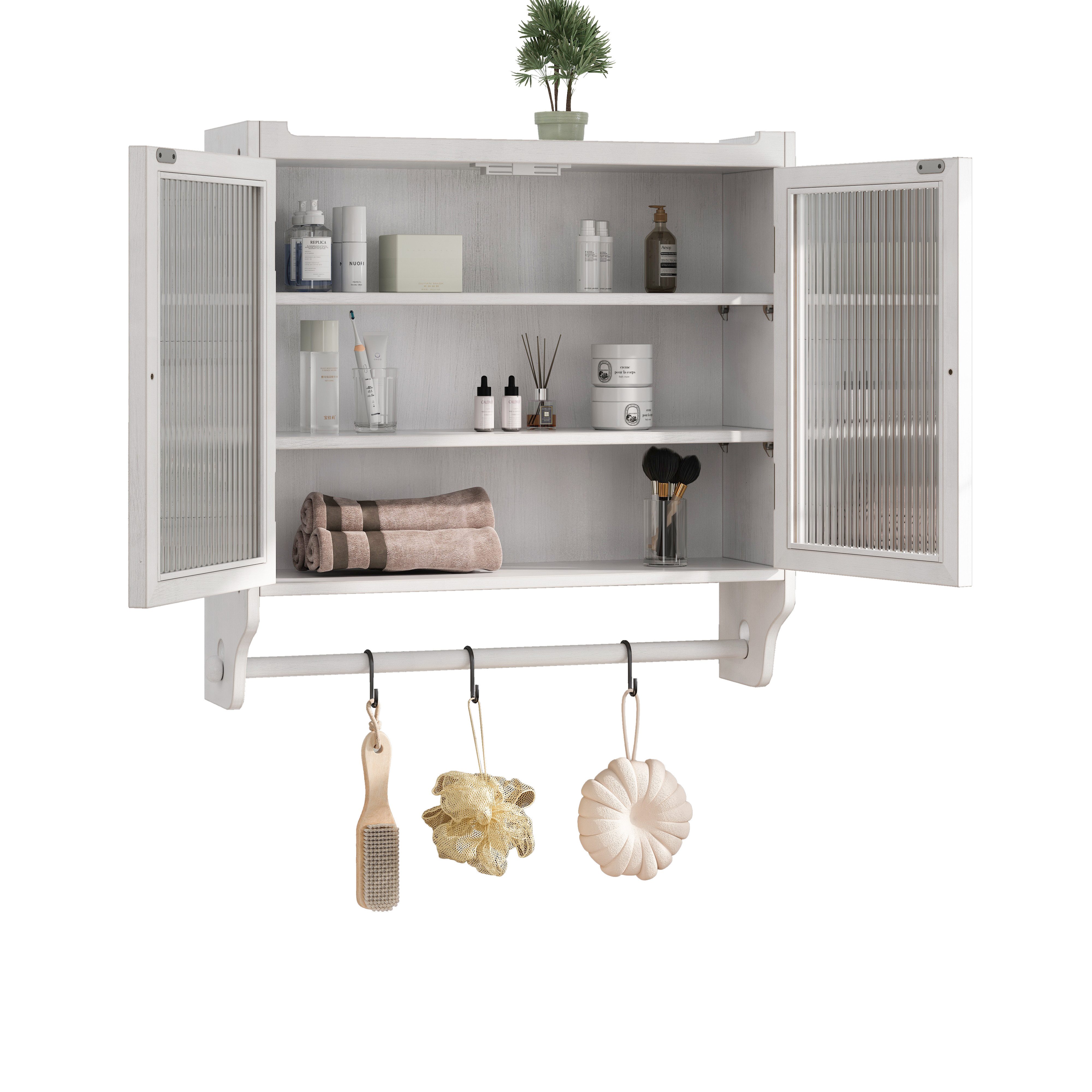 MODFU Hängeschrank Zweitüriger Wandschrank 70 cm,Stauraumschrank günstig online kaufen