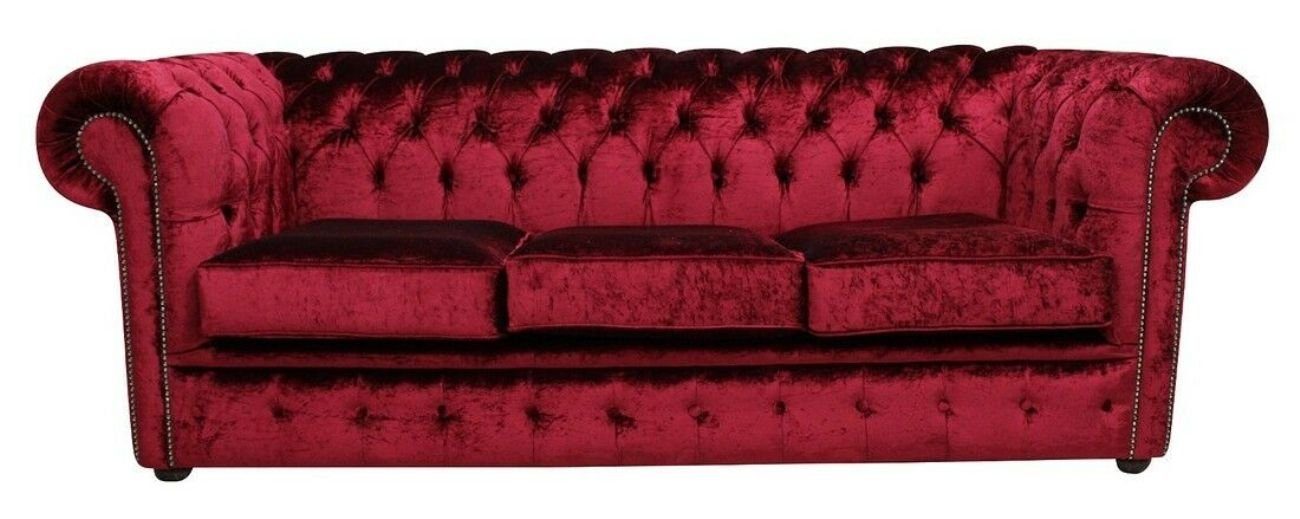 JVmoebel 3-Sitzer Chesterfield Design Luxus Polster Sofa Couch Sitz Garnitur Textil #251, Made in Europe