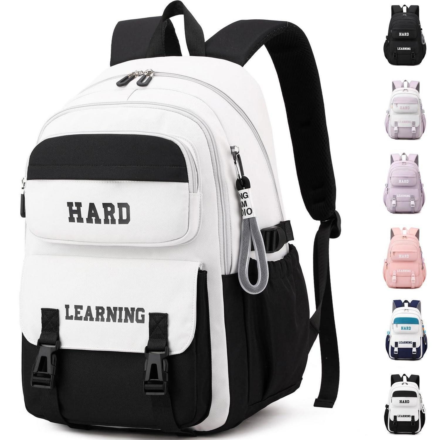LuxusKollektion Schulrucksack Schulrucksack Teenager Mädchen/Jungen weiß/schwarz