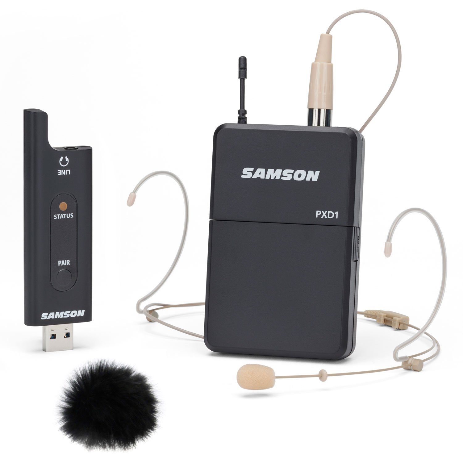 Samson Mikrofon Samson XPD2 USB Wireless Systemmit Windschutz