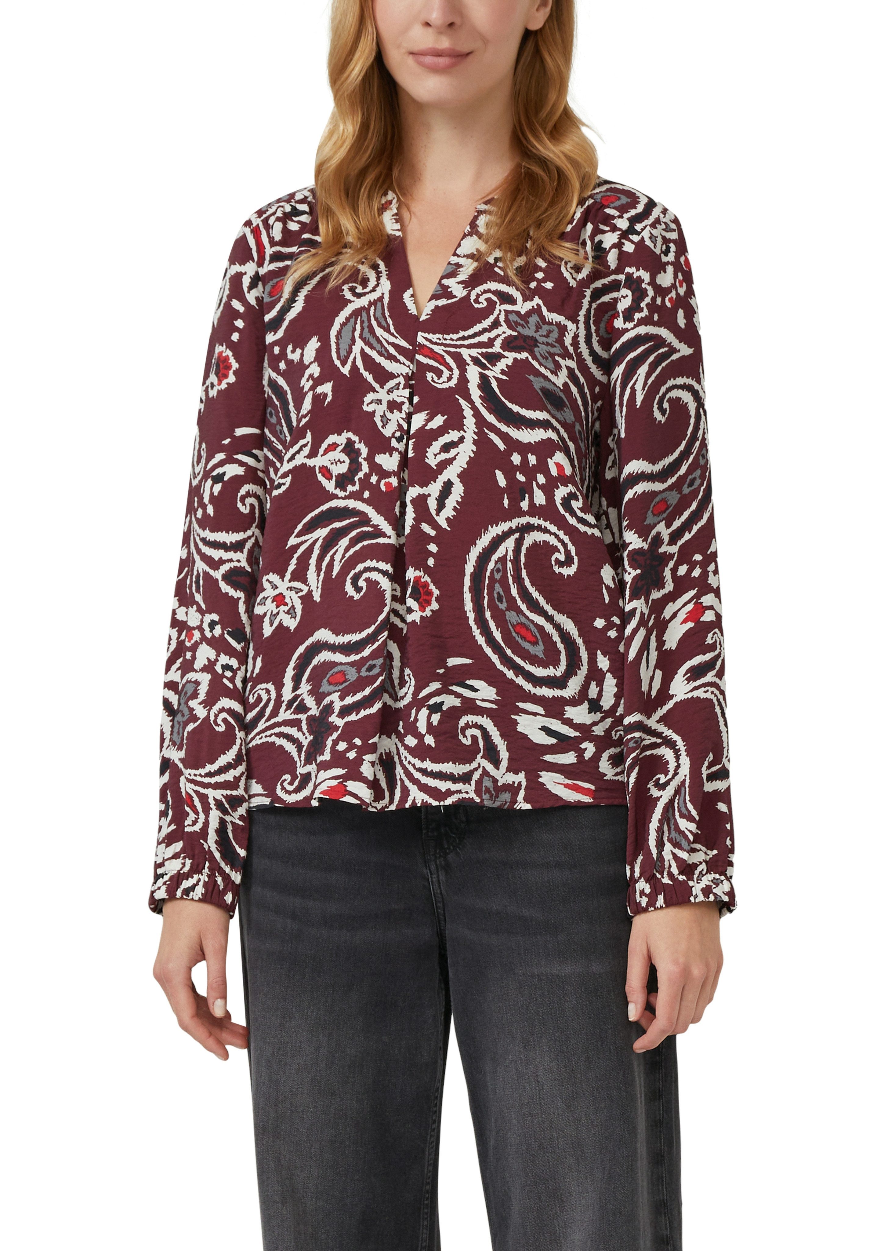 s.Oliver Langarmbluse mit floralen Muster günstig online kaufen