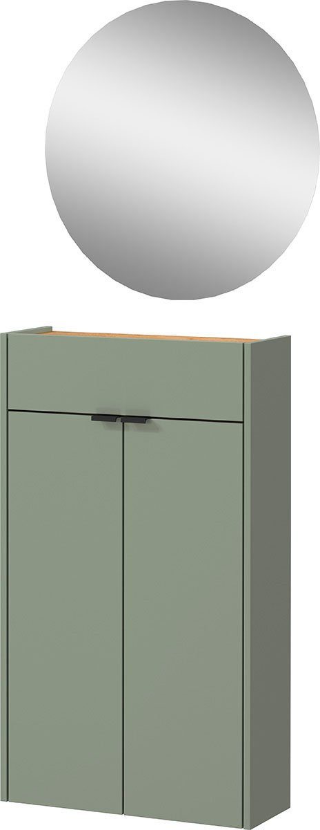 GERMANIA Garderoben-Set Ameca, (Set, 2-St), Mehrzweckschrank, geringe Tiefe, mit Selbsteinzug & Türdämpfung