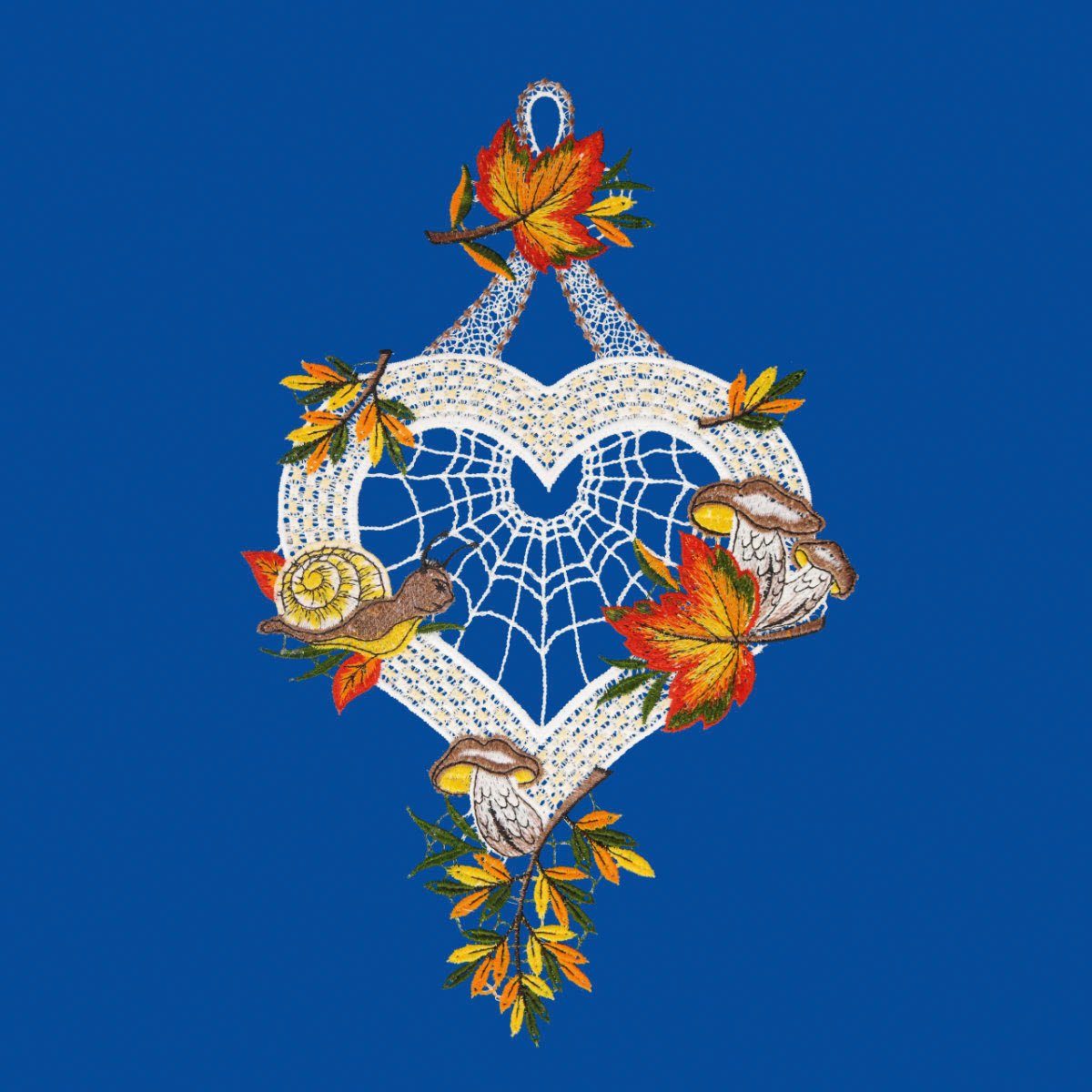 W. Reuter & Sohn - Plauener Spitze® Fensterbild Fensterbild "Herbstliebe" f günstig online kaufen