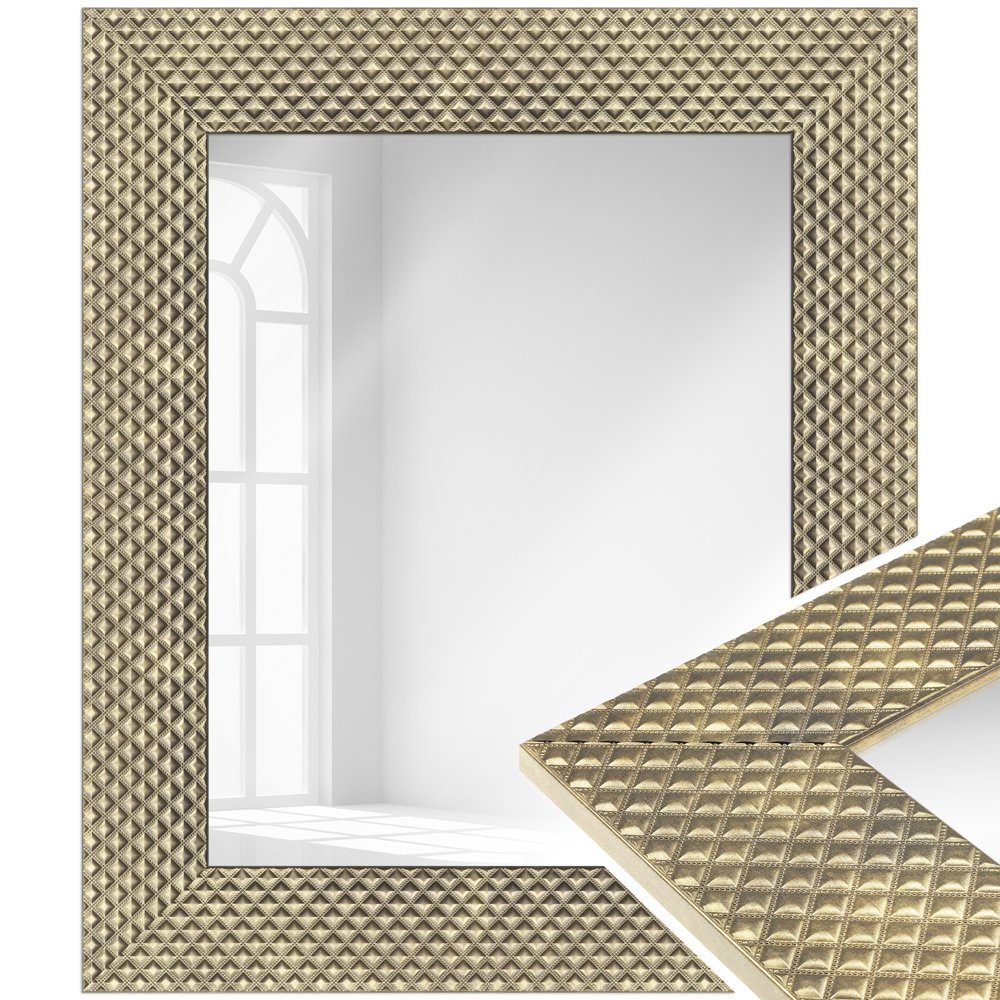 aus im Gold, Modern Kunststoff Stil Wandspiegel H225, WANDStyle