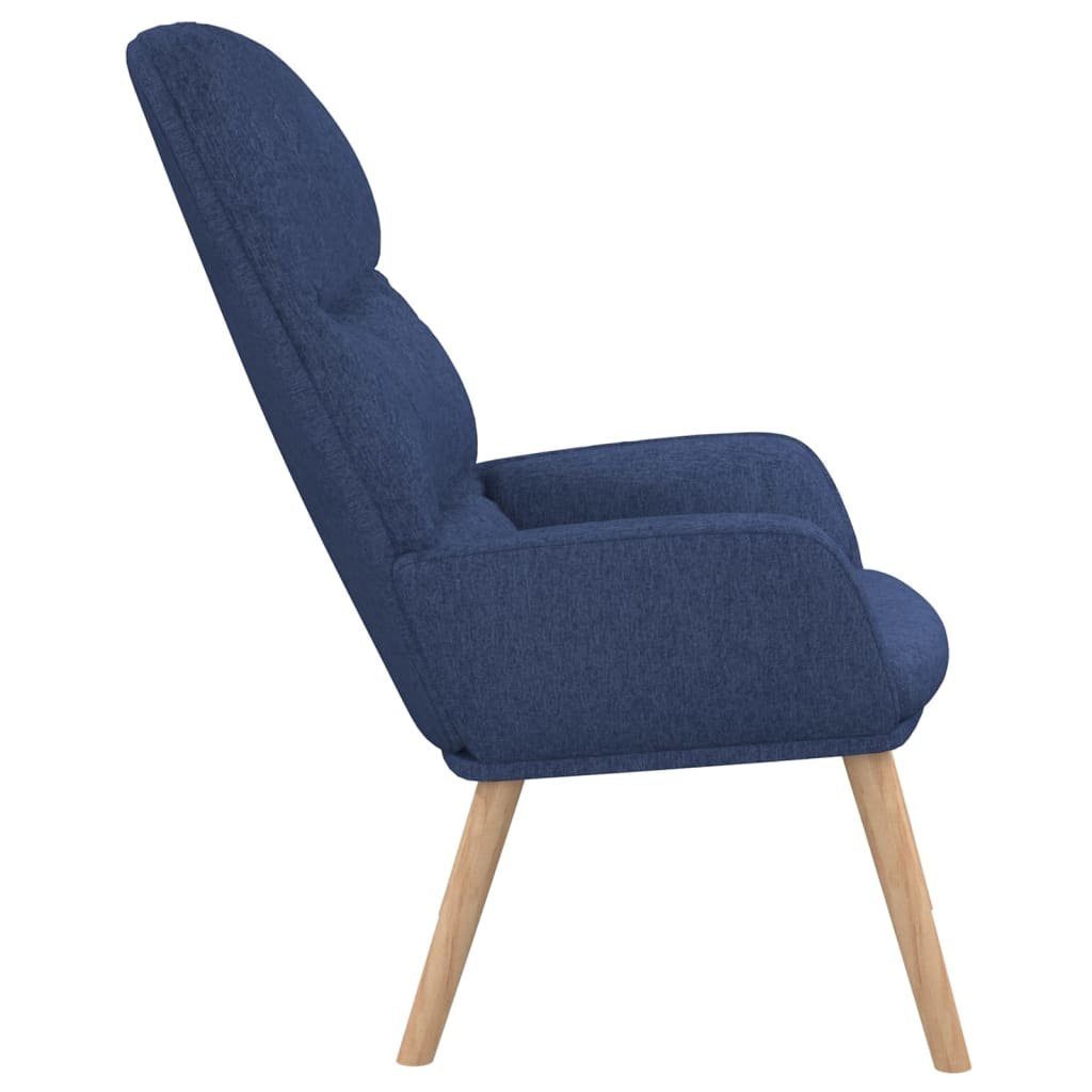 vidaXL Sessel Relaxsessel Loungesessel Sessel Polsterstuhl Blau Stoff