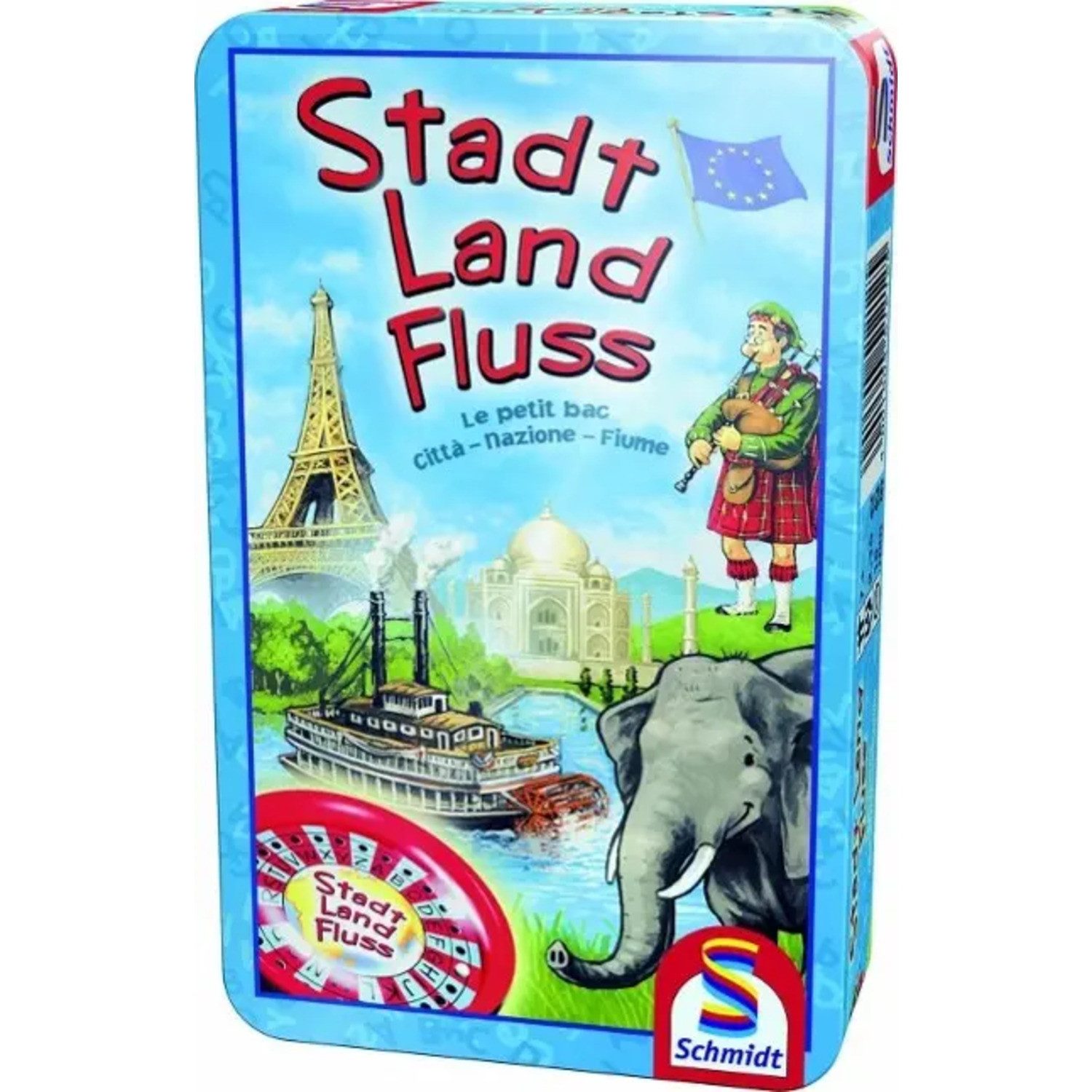 Schmidt Spiele Spiel Stadt, Land, Fluss in Metalldose