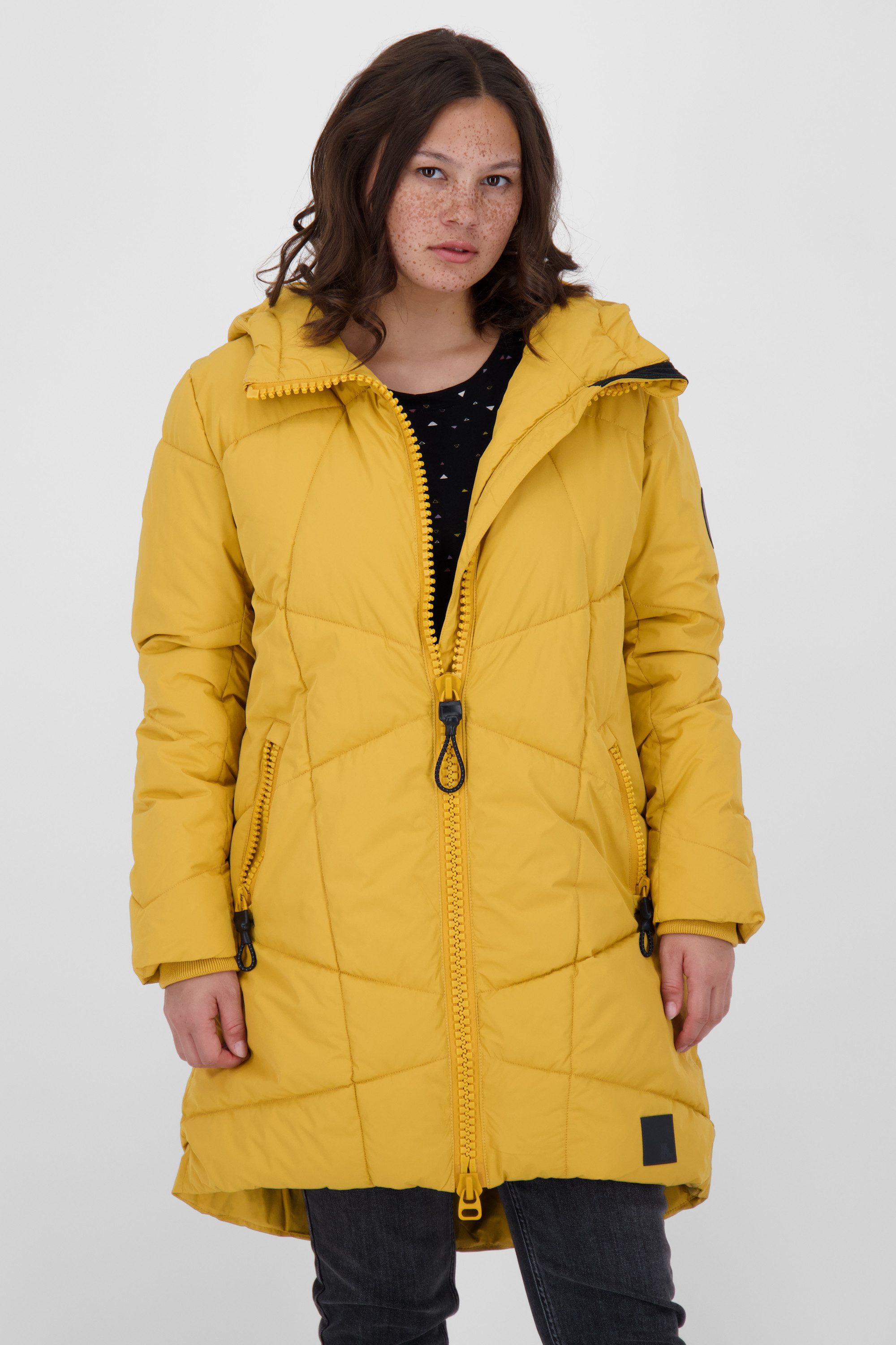 Alife & Kickin Steppjacke KasiaAK A lange Winter-Steppjacke Women CS mit großer Kapuze