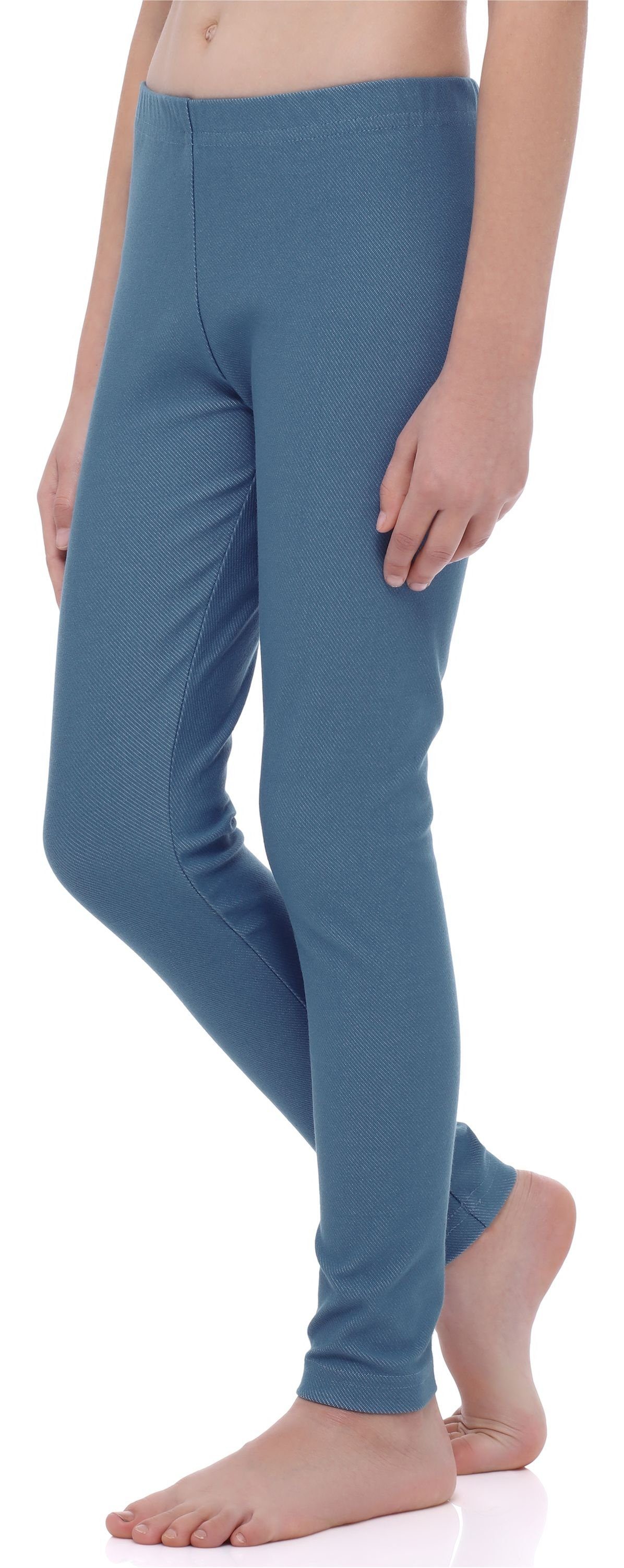 Merry Style Leggings Mädchen Lange Leggings aus Baumwolle MS10-251 (1-tlg) elastischer Bund Jeans