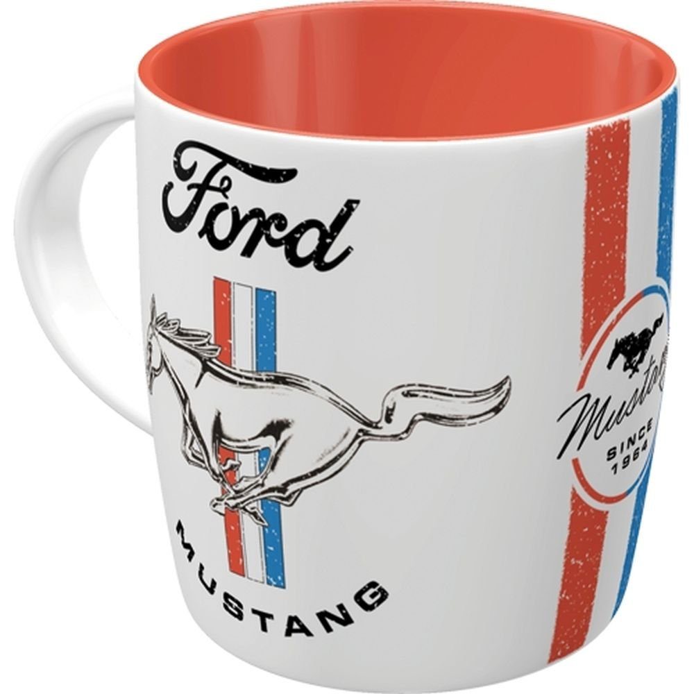 Nostalgic-Art Tasse Kaffeetasse - Ford - Ford Mustang Horse & Stripes Logo