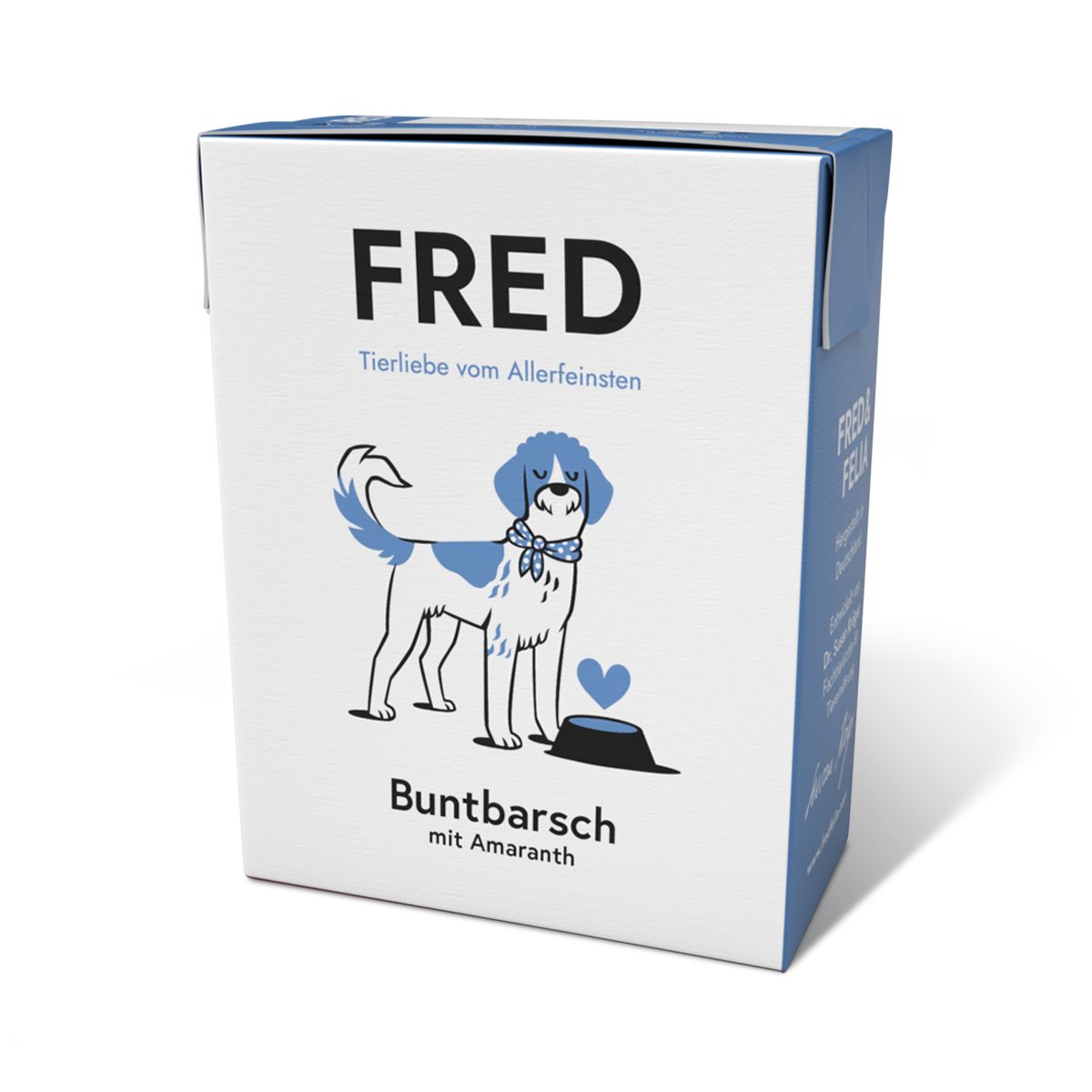 FRED & FELIA FRED Buntbarsch mit Amaranth (10er Pack), Nassfutter für: Hunde, Monoprotein, getreidefrei, glutenfrei