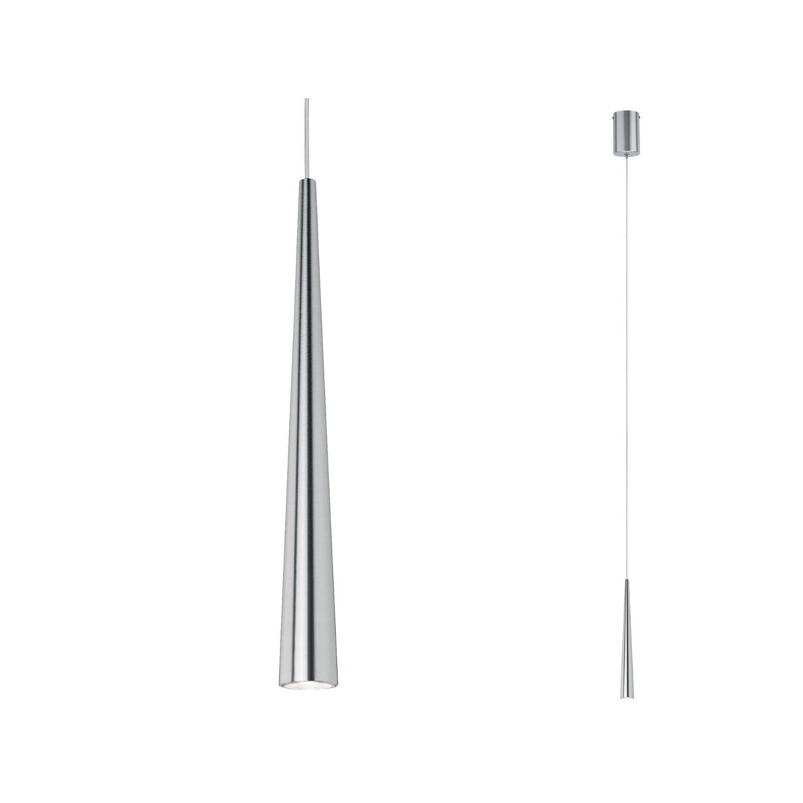 Paulmann LED Pendelleuchte Gutta 1x7W Alu gebürstet 230V Metall, LED fest i günstig online kaufen