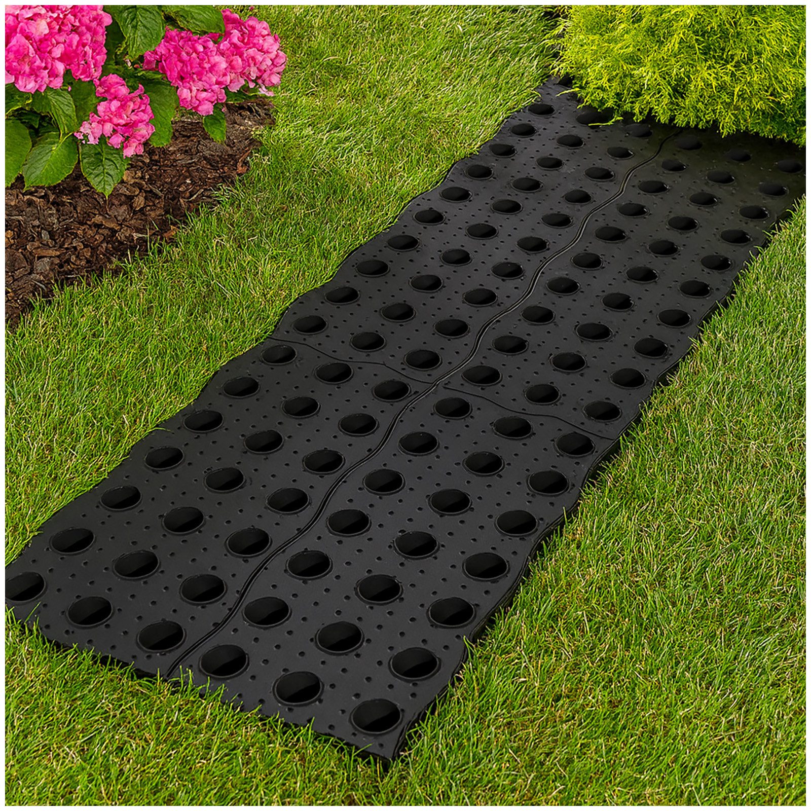 HTI-Living Trittsteine Тротуарная плитка Set aus Kunststoff 4 teilig, 69x92 cm, Set, 4-St., 4 Platten, Gartenwegplatten aus Kunststoff