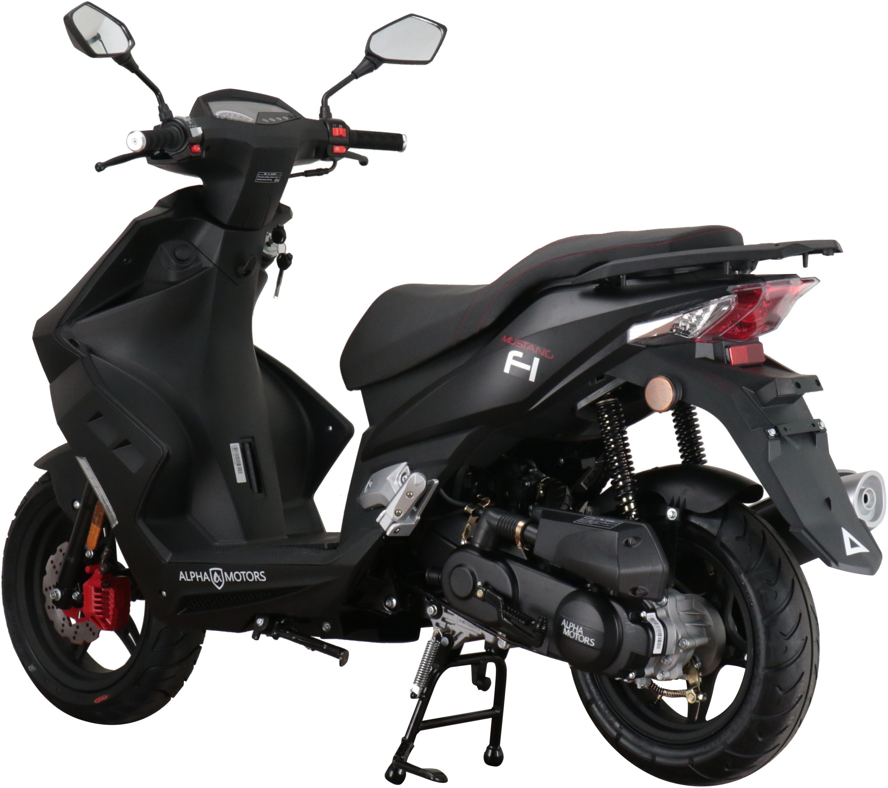 Alpha Motors Motorroller Mustang FI, 50 ccm, 45 km/h, Euro 5, mit USB-Anschluss und Lenkerschloss, sportliches Design