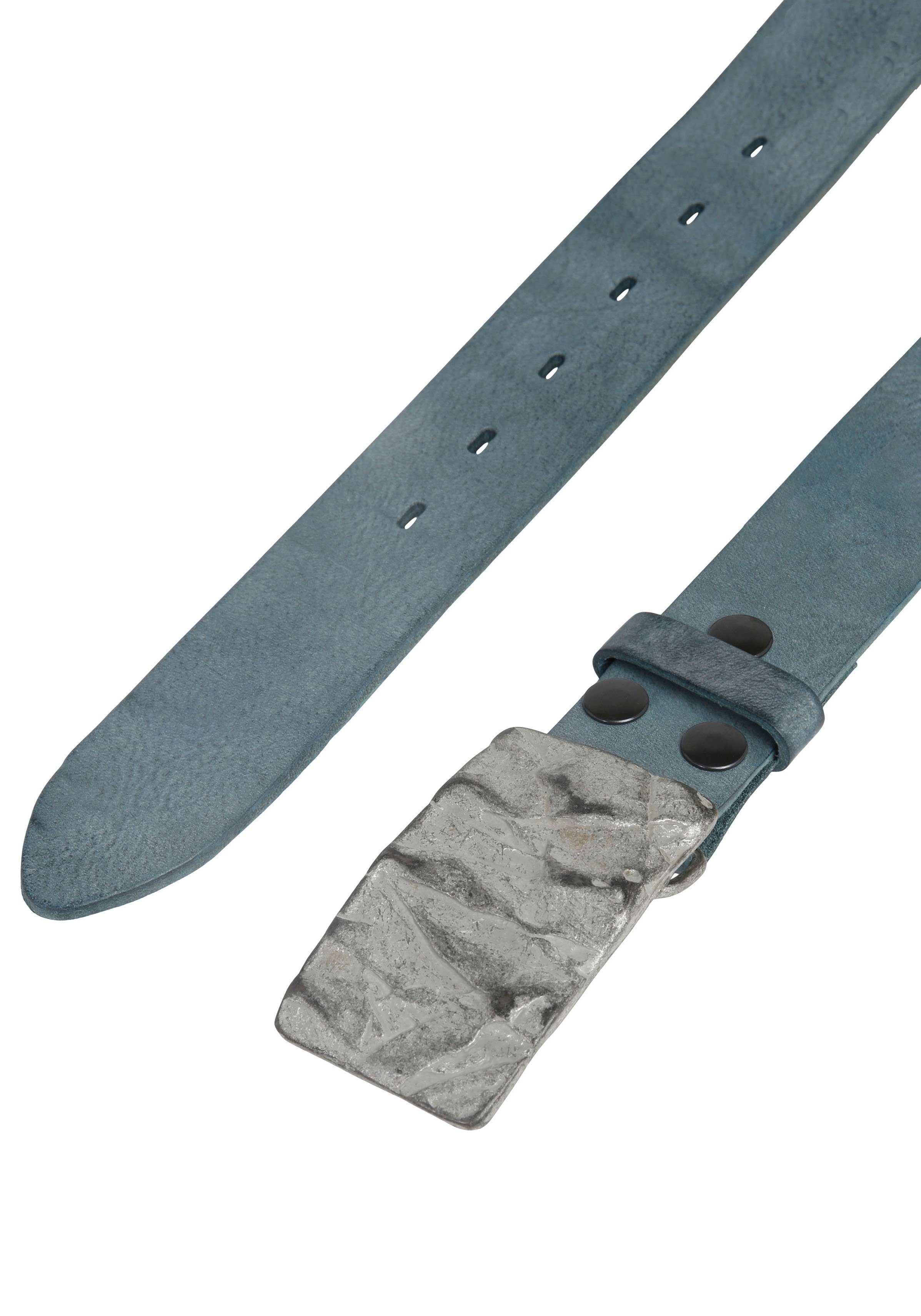 Ledergürtel Schließe mit 019° austauschbarer Grau« »Felswand by showroom RETTUNGSRING