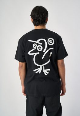 Cleptomanicx T-Shirt Sketch Gull mit lockerem Schnitt