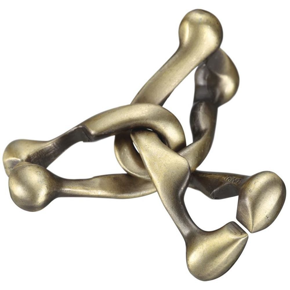 Bartl Spiel Huzzle Cast Trinity Metallpuzzle aus Gießzink, Level 6, Cast Trinity, Gießzink, Grand-Master-Level, handlich, komplexes Geduldsspiel