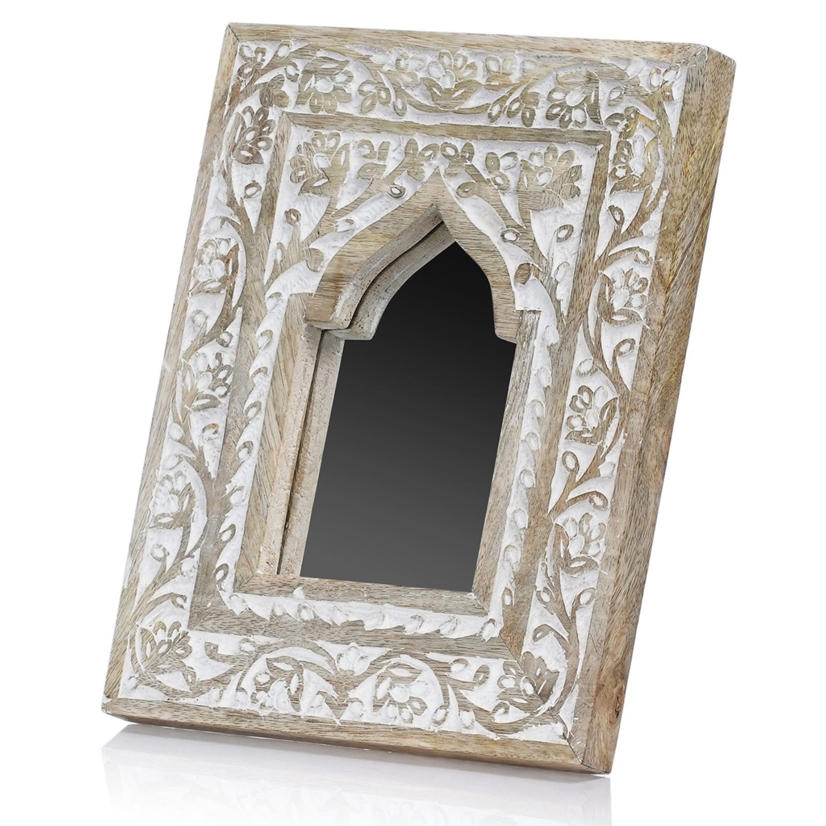 Marrakesch Orient & Mediterran Interior Schminkspiegel Boho-decoratiespiegel, make-upspiegel Goul 25 cm (1-St), Handarbeit
