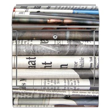 banjado Wandbriefkasten Stahl Zeitungen (Wandbriefkasten witterungsbeständig, pulverbeschichtet, mit Zeitungsfach), 39 x 47 x 14cm