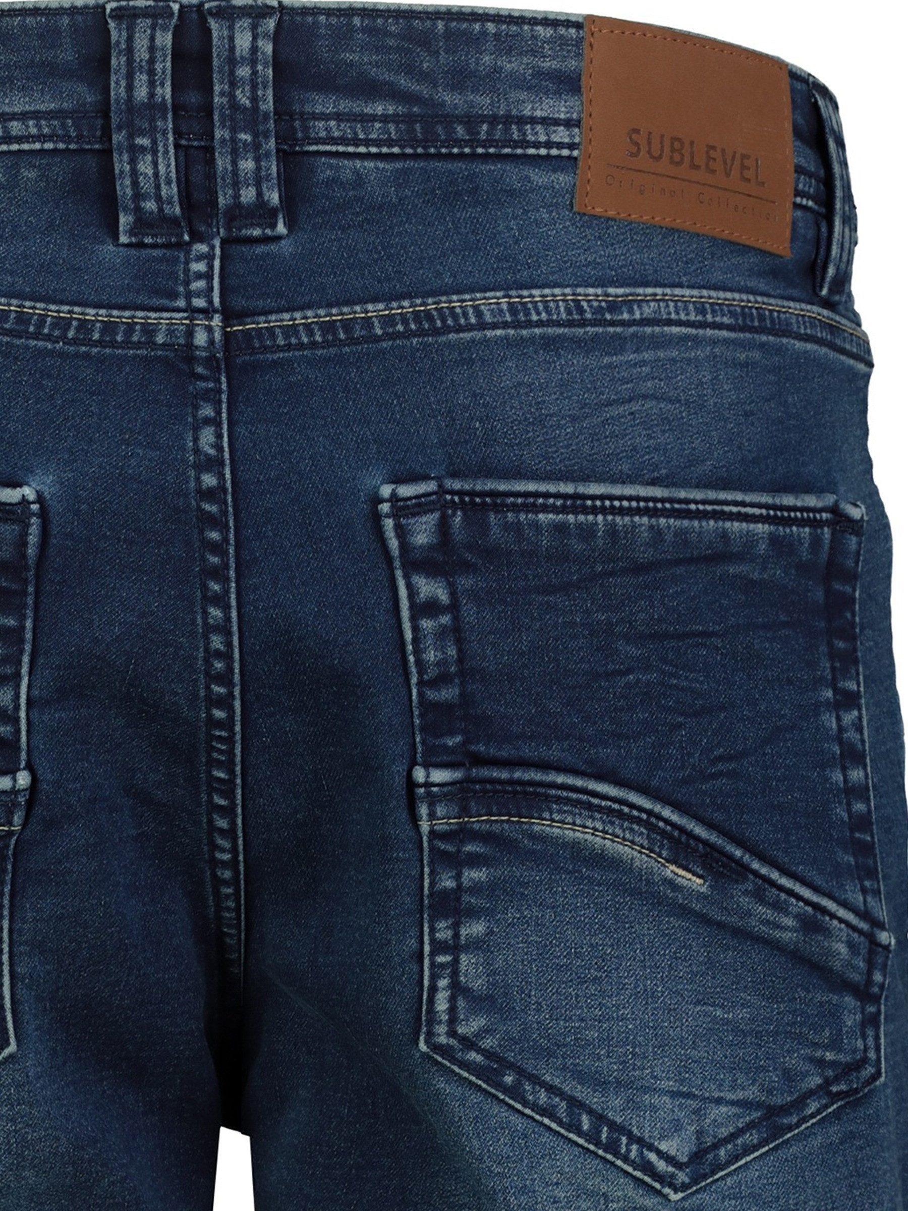 SUBLEVEL Jeansshorts Sommerliche Denim Bermuda mit Umschlag Bermuda_Shorts