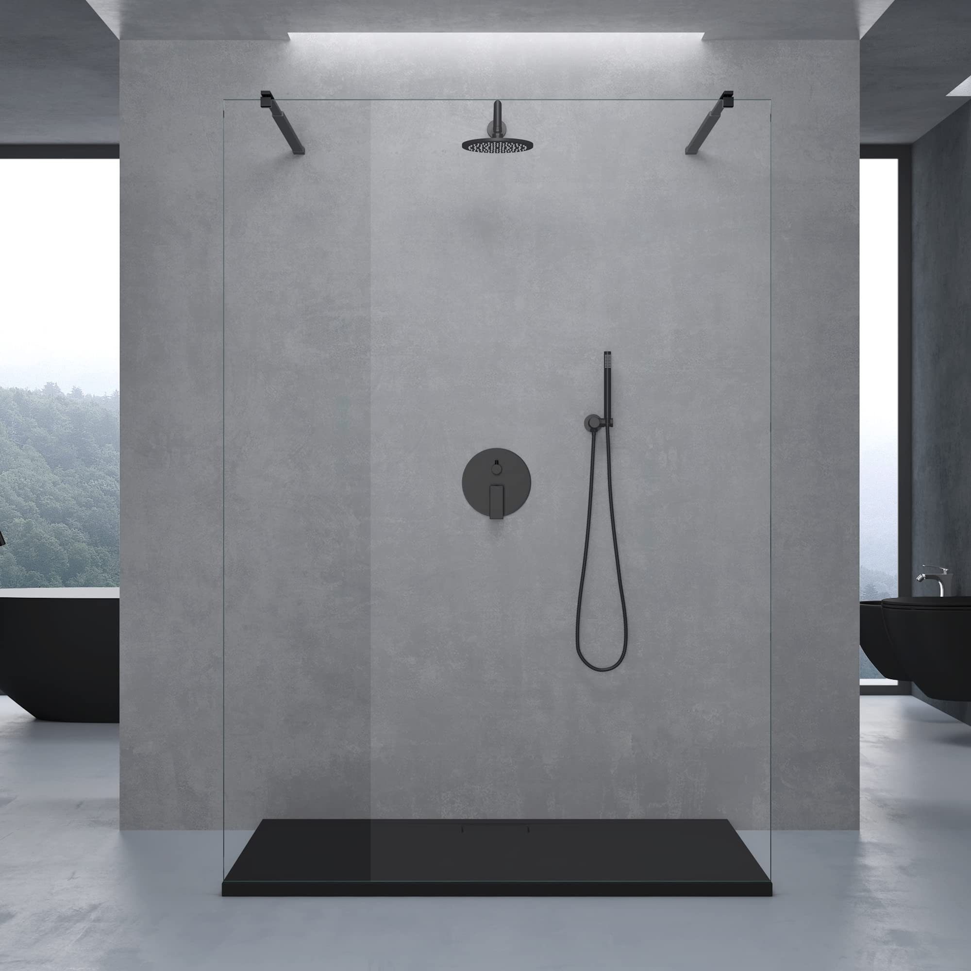 doporro Walk-in-Dusche Walk-In Duschwand 10mm ESG-Sicherheitsglas günstig online kaufen