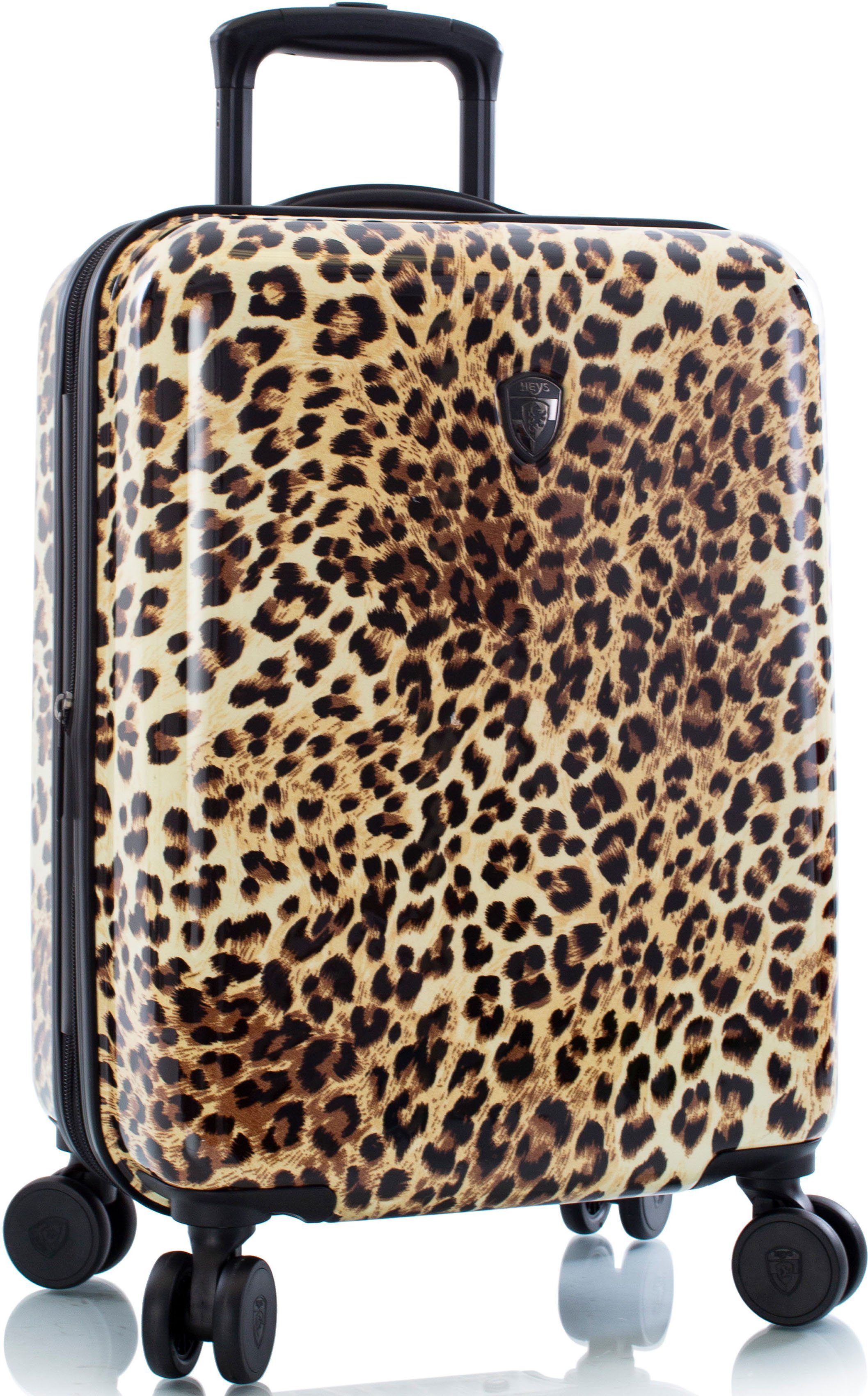 Leopard, Brown Leopard Hartschalen-Trolley Heys 4 cm, Volumenerweiterung Rollen, 53 mit