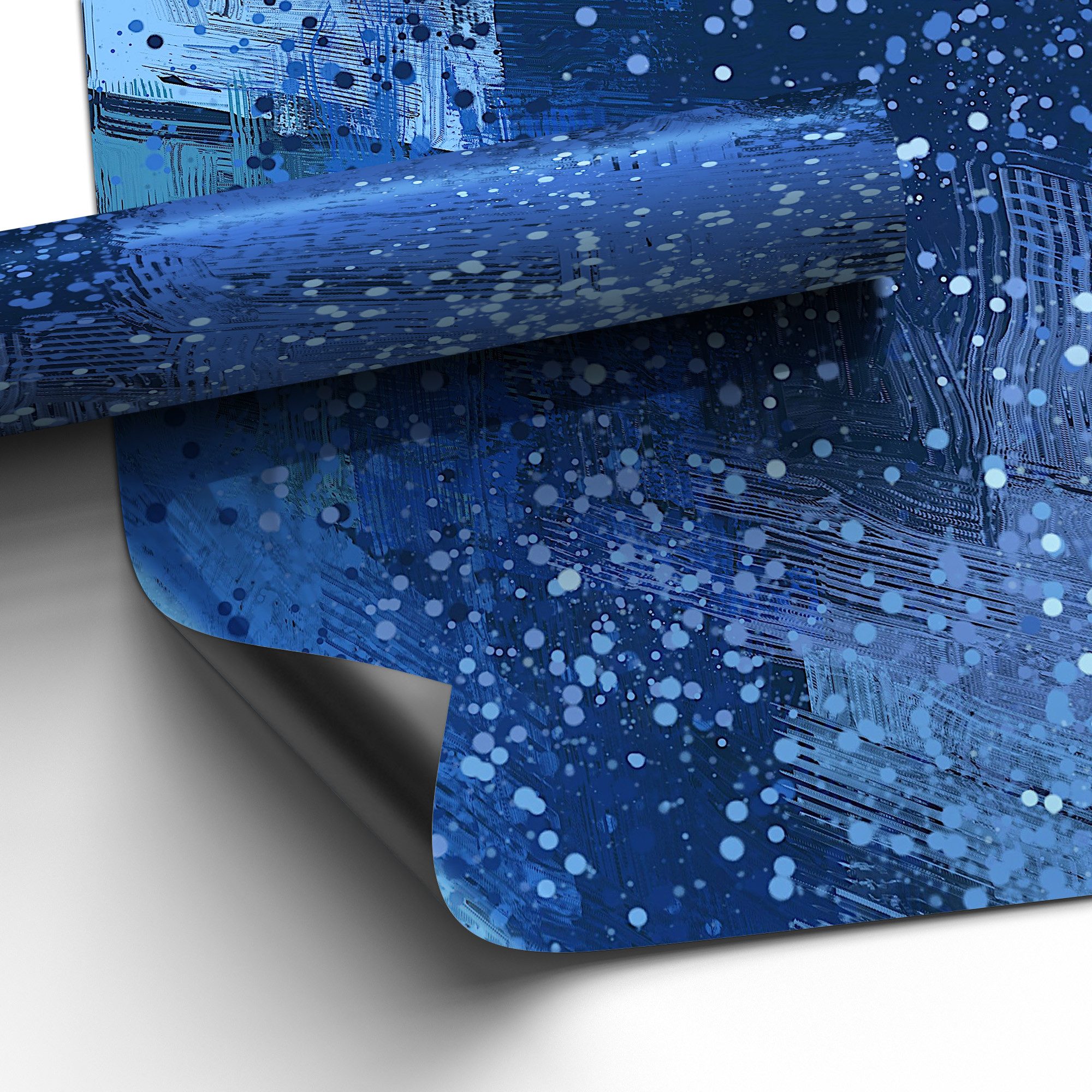 DEQORI Magnetfolie 'Blaue Impression', beschreibbar Heizung Magnetmatte magnetisch Magnetfolie