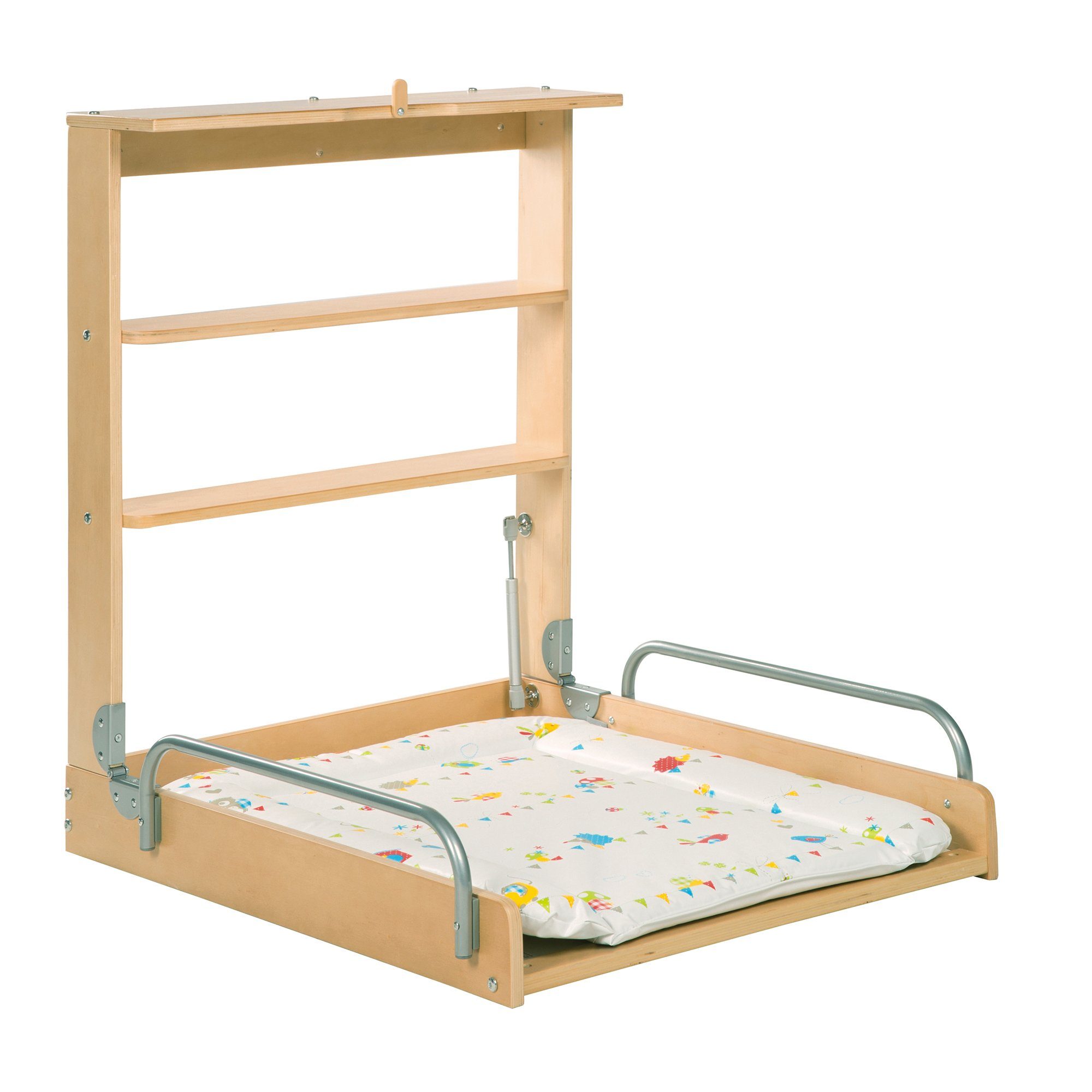 roba® Wickelregal Waldhochzeit, klappbares Wickelregal inkl. Wickelunterlage