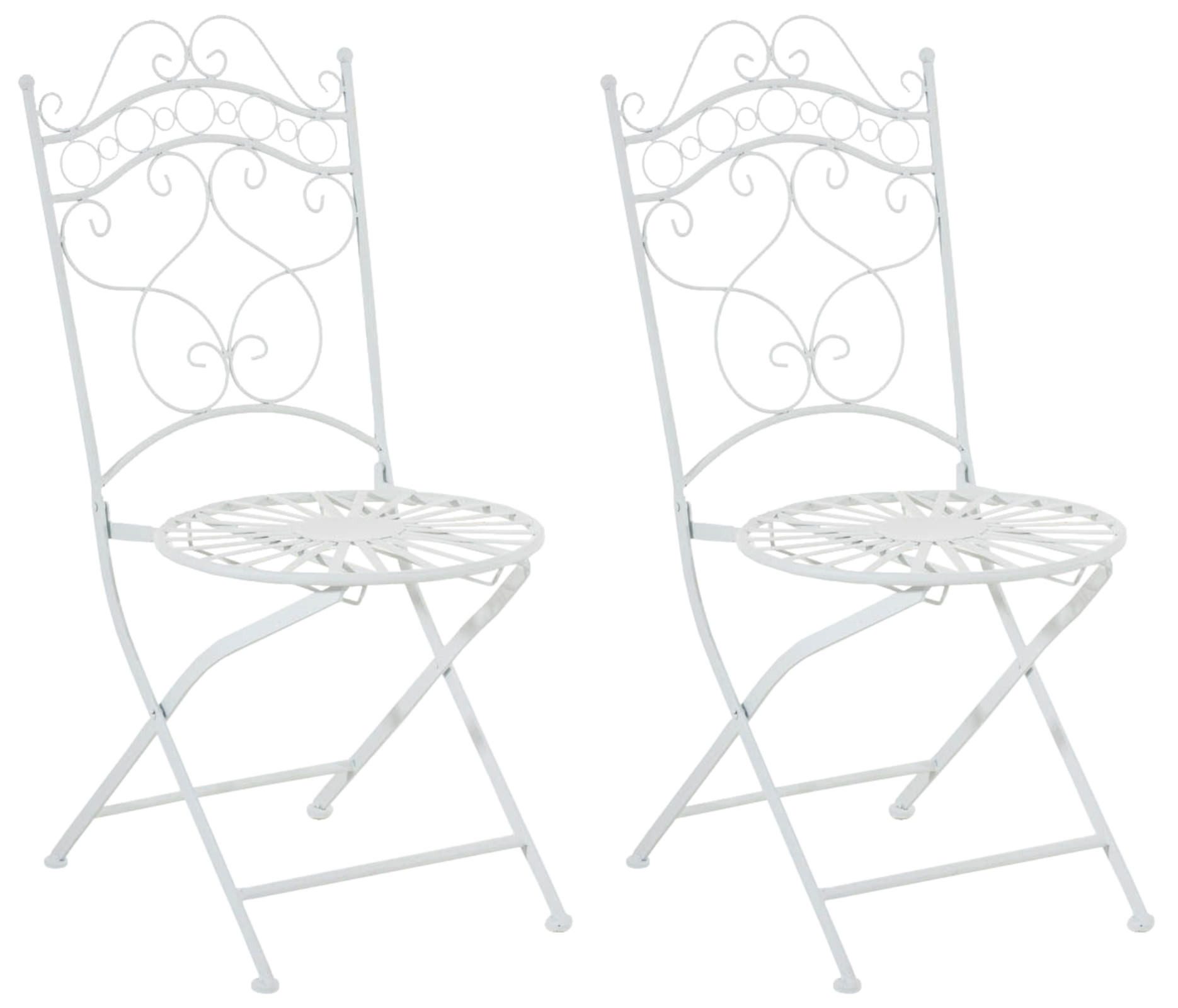 CLP Gartenstuhl Indra (2er Set), handgefertigter Eisenstuhl, Outdoor