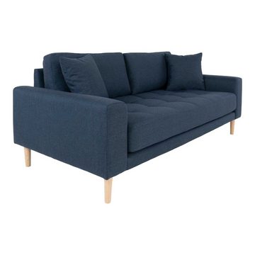 ebuy24 Sofa Lido Sofa 2,5 Pers. inkl. 2 dekorative Kissen, bla, 1 Teile