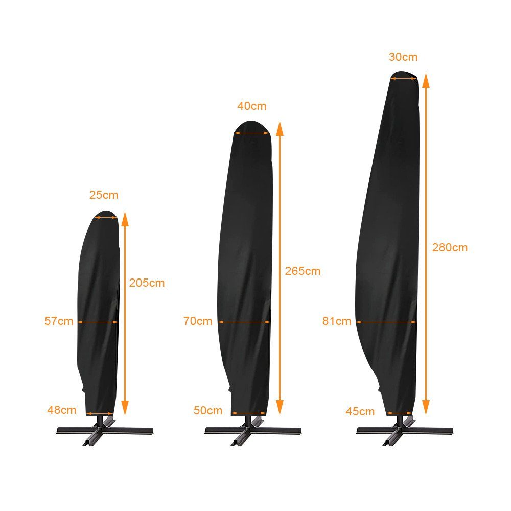 BTTO Sonnenschirm-Schutzhülle Regenschirm-Abdeckung 210D Freitragender Sonn günstig online kaufen