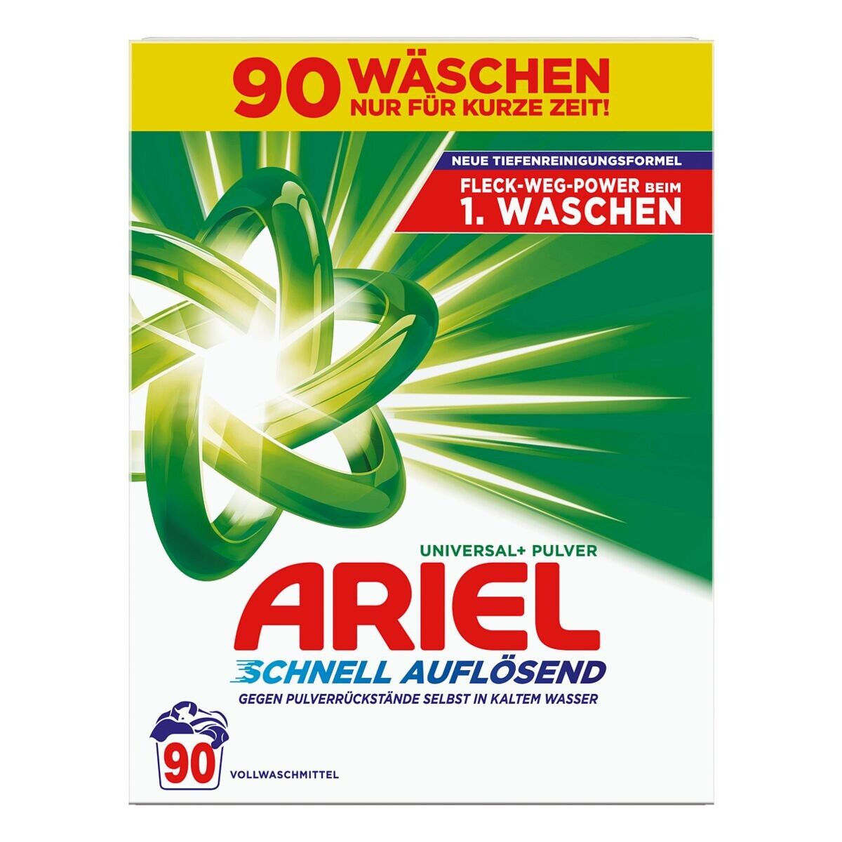 ARIEL Universal+ Vollwaschmittel (90 WL, 4,95 kg)