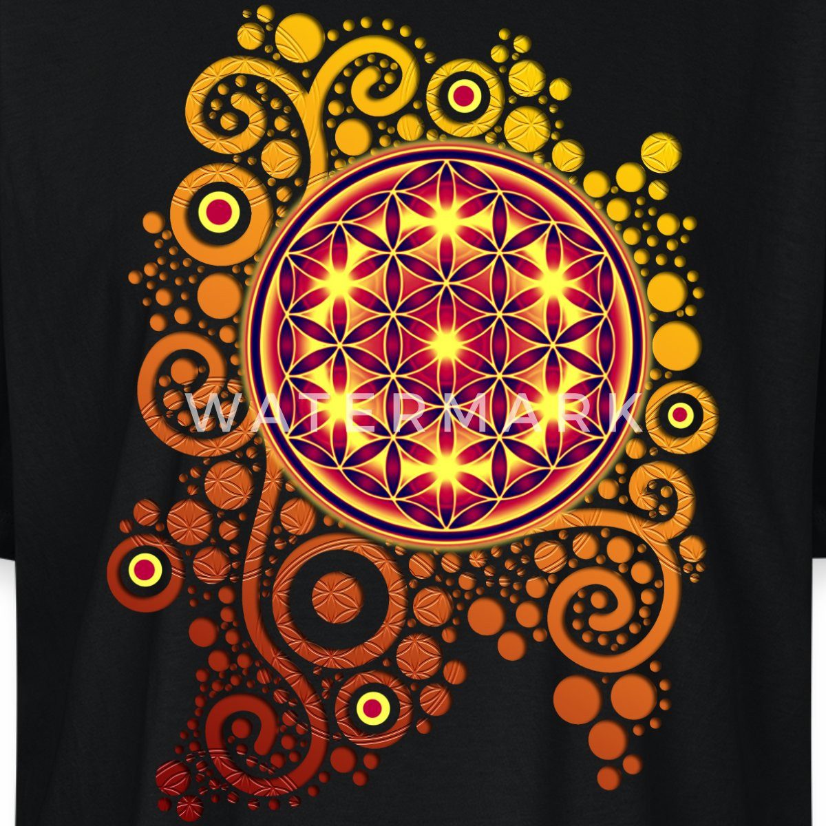 Spreadshirt T-Shirt Blume des Lebens Boxy Shirt Damen (1-tlg)