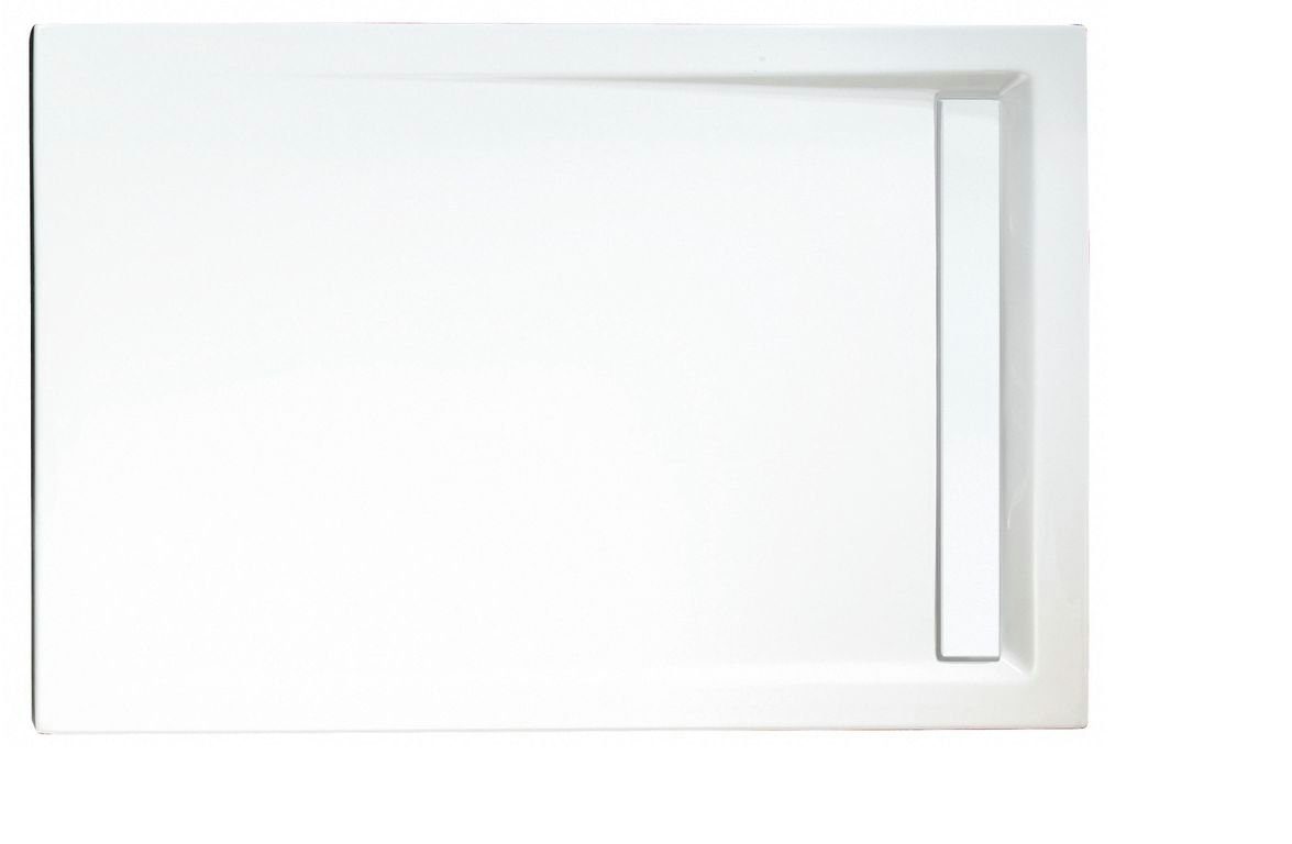 Schulte Duschwanne 90 x 120 cm, rechteckig, Sanitäracryl, Weiß Komplett Set mit Stellfüße und Ablauf