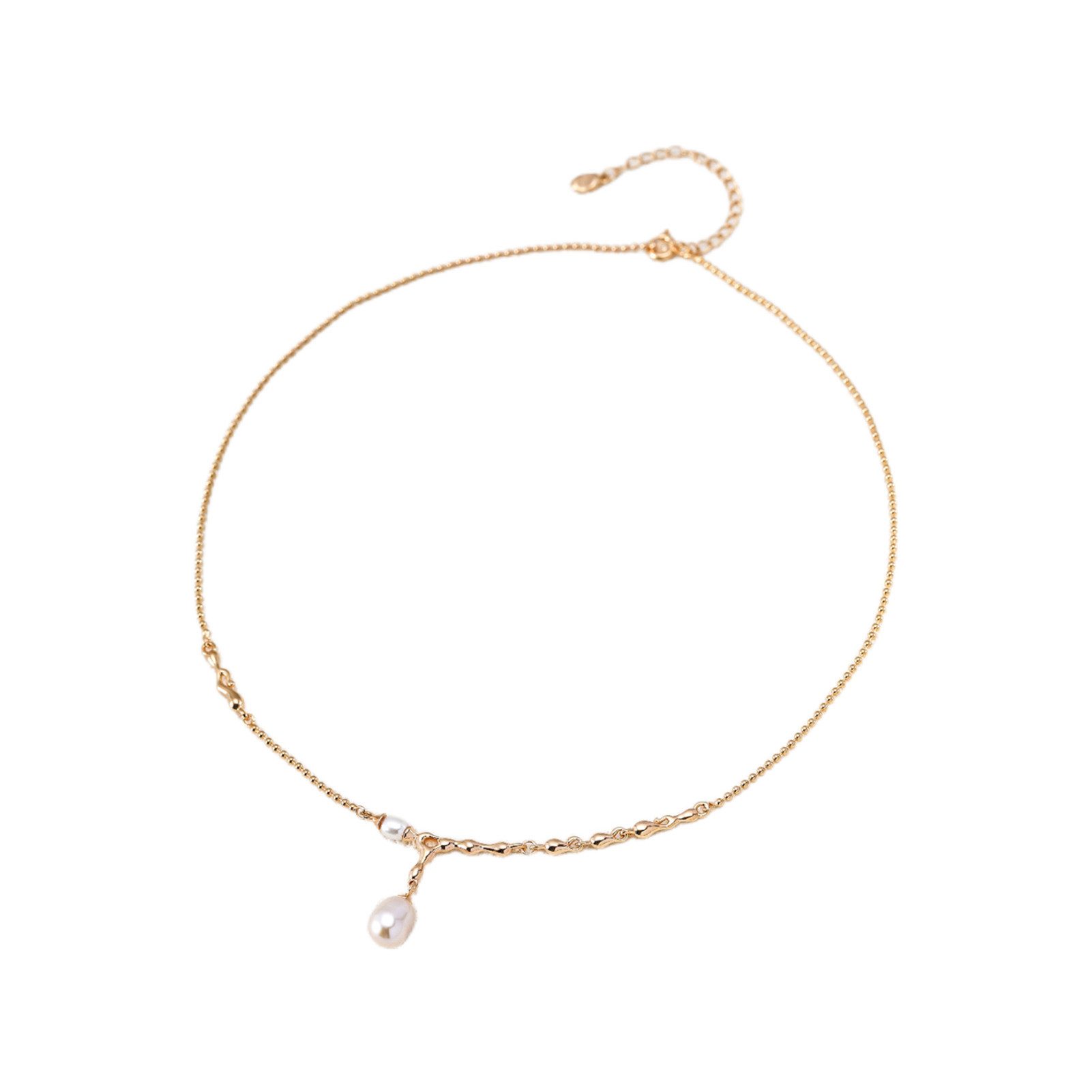 Kette mit Anhänger Halskette aus 925erSilber,Einzelperlenkette,Geschenk für die Schwester