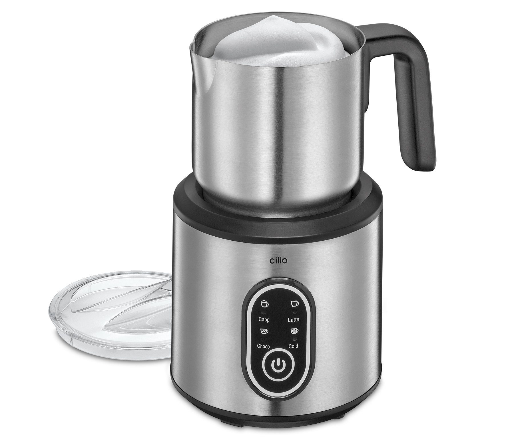 Cilio Milchaufschäumer Milchaufschäumer Milchschäumer Induktion Edelstahl cilio PERFETTO, 500,00 W