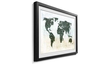 WandbilderXXL Kunstdruck Worldmap No.1, Weltkarte, Wandbild, in 4 Größen erhältlich