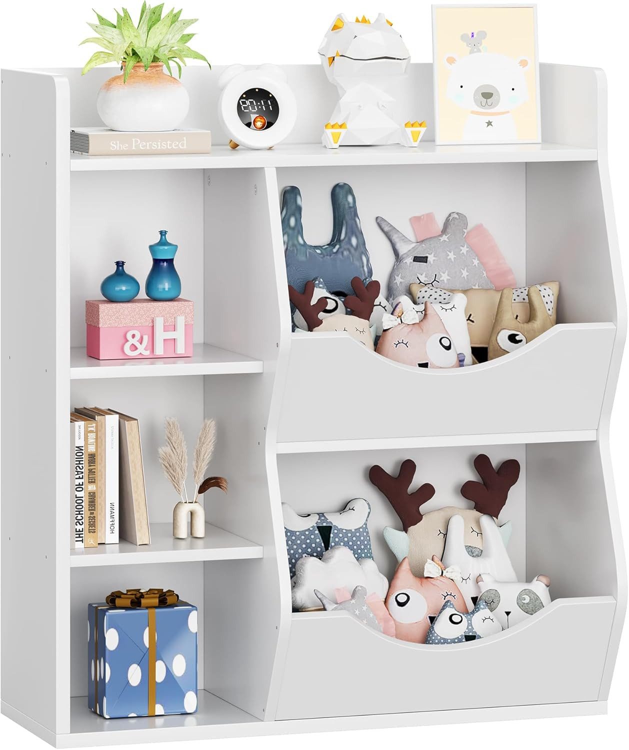 GarveeMore Kinderregal Bücherregal Kinder Spielzeugregal mit günstig online kaufen