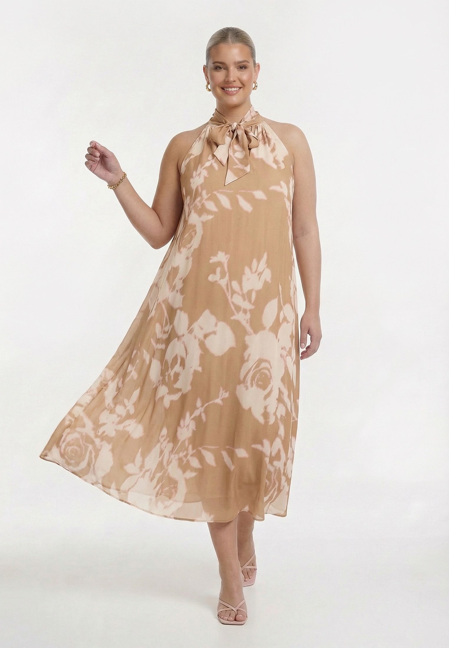 YOEK A-Linien-Kleid Damen Kleid mit Druck mit Frontprint