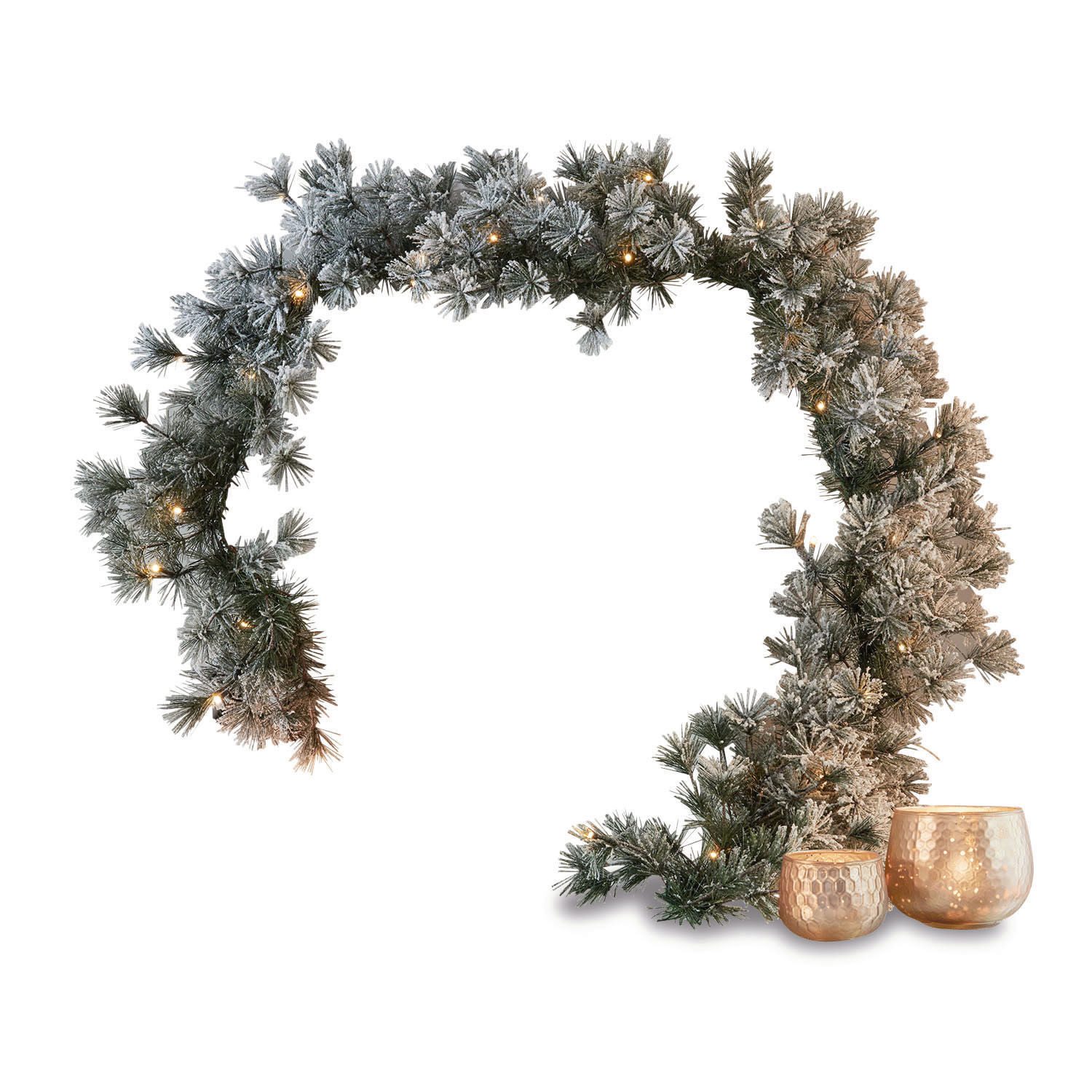 Weihnachtsfigur LED-Girlande Toni grün/weiß