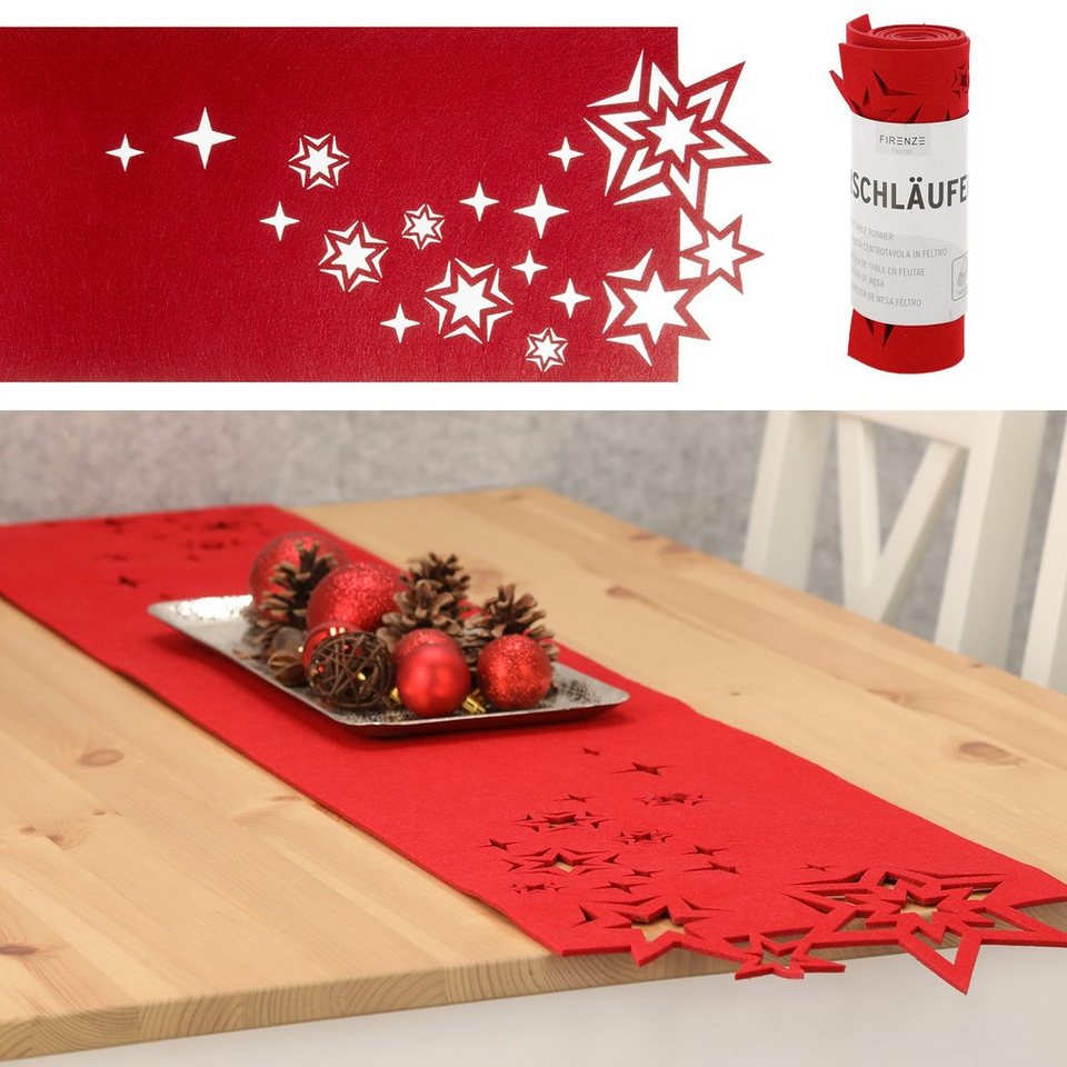 Annastore Tischläufer für Weihnachten Weihnachtsdeko Weihnachtstischläufer  (L 140 cm), Weihnachtstisch Deko, Tischdeko Weihnachten