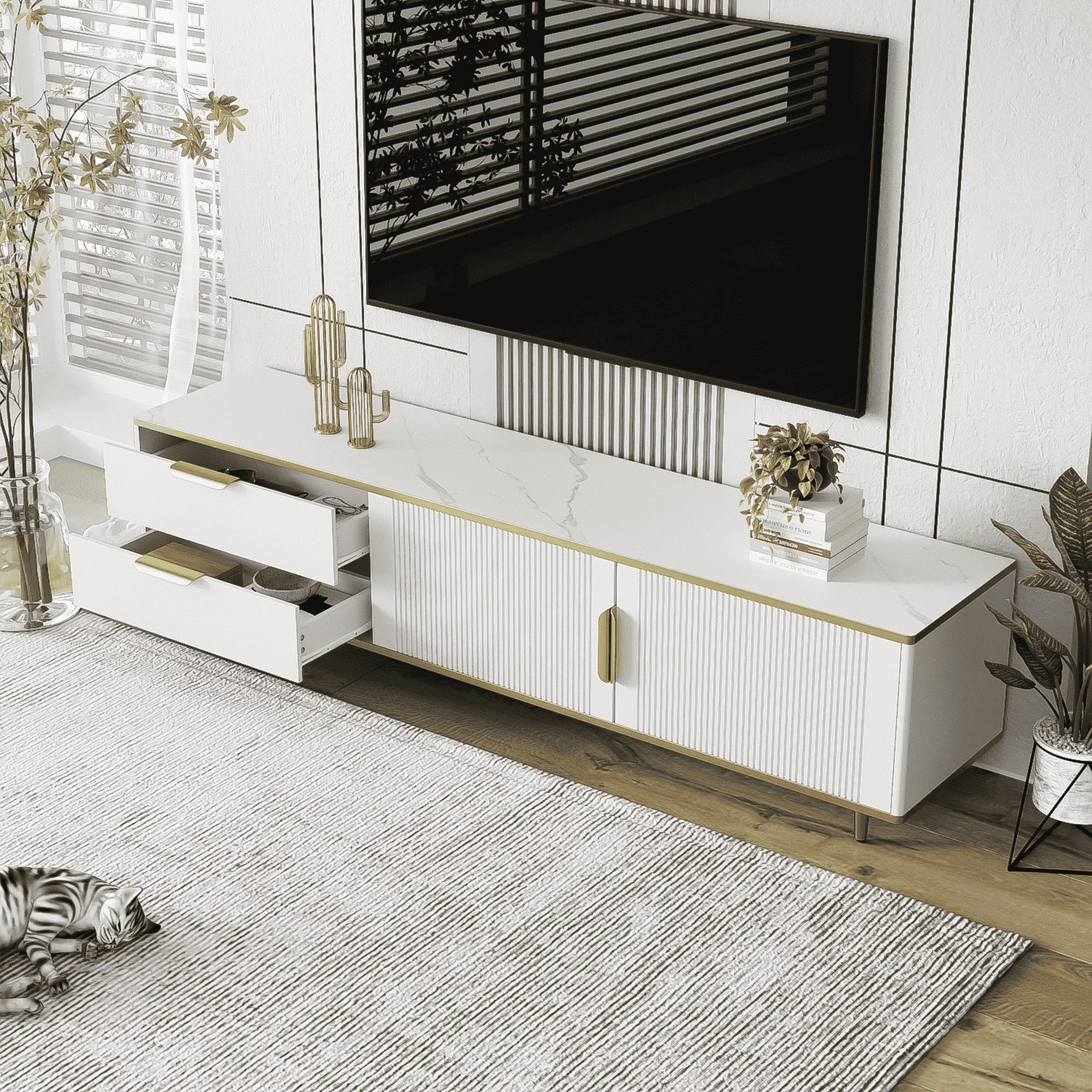 BlingBin TV-Schrank Lowboard (niedriger Teller mit günstig online kaufen