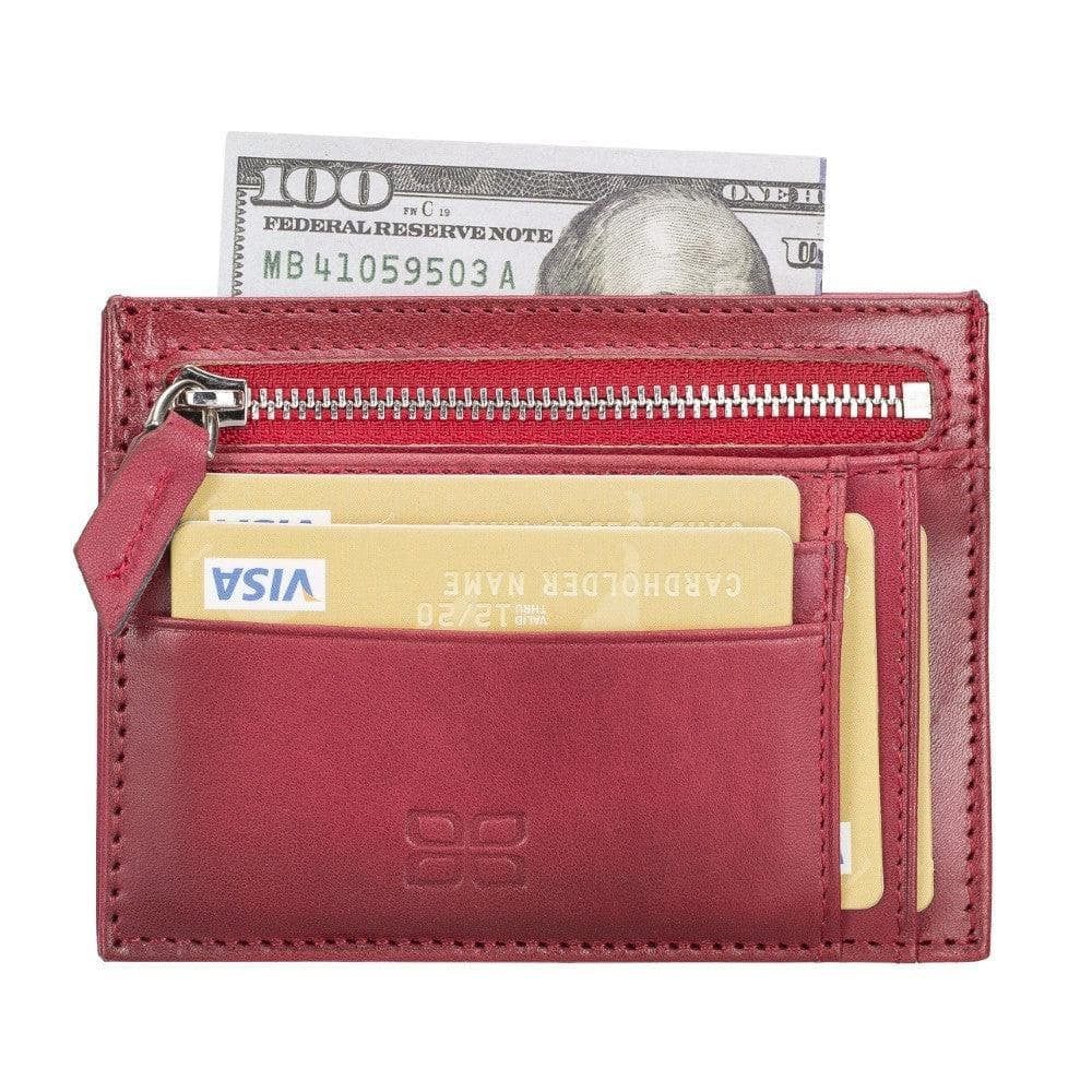 Renna Leather Brieftasche Kartenetui mit Münzfach