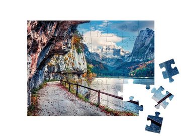 puzzleYOU Puzzle Dachstein-Gletscher in den österreichischen Alpen, 48 Puzzleteile, puzzleYOU-Kollektionen Landschaft