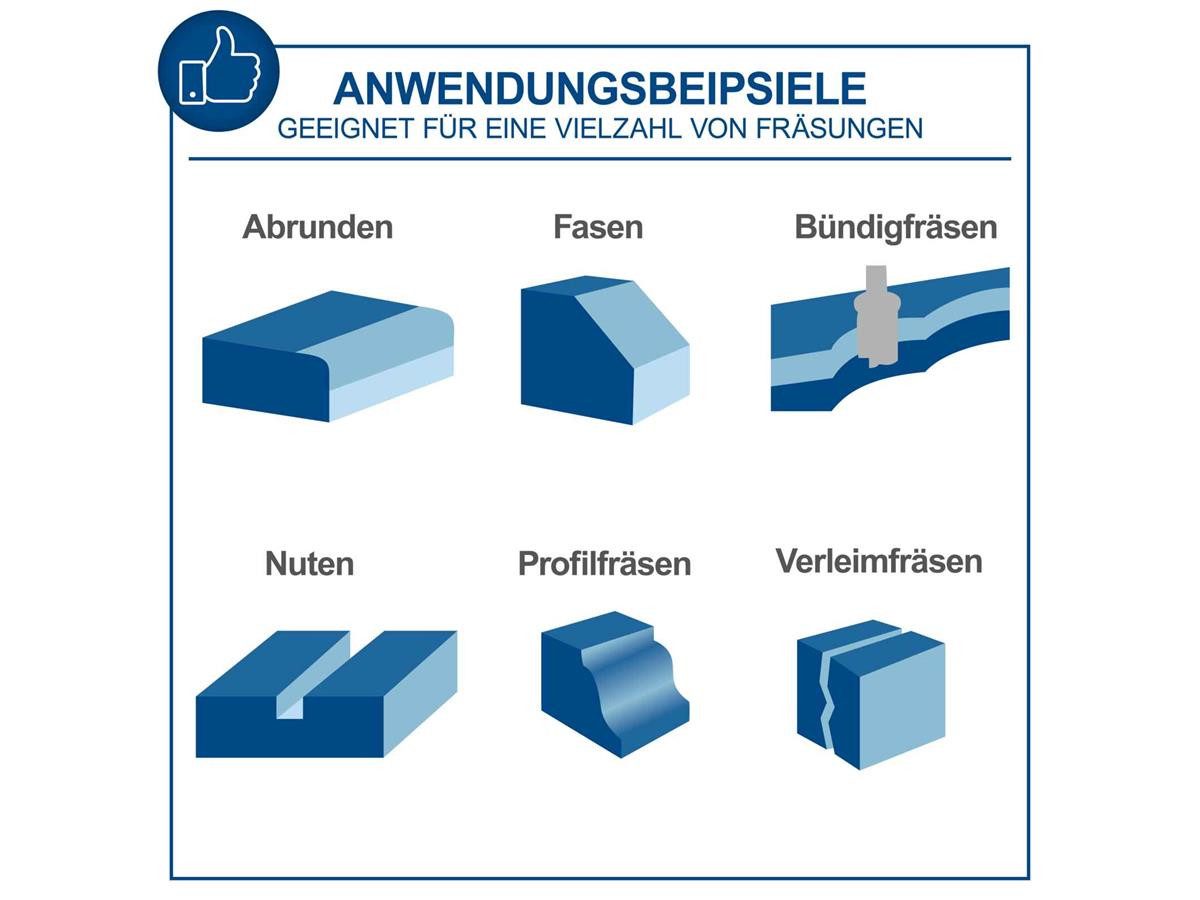 Scheppach Tischfräse HF50, (Set, Spannzangen je 1 Stück von Ø 6 / 8 und 12 günstig online kaufen
