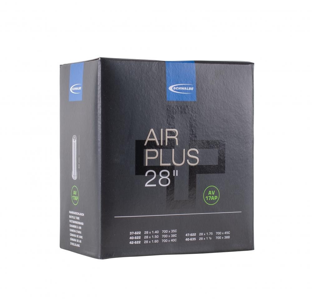Schwalbe Fahrradschlauch Schwalbe Schlauch AV17AP Air Plus 28x1.40/1.75 Zoll 37/47-622/635 AV 4