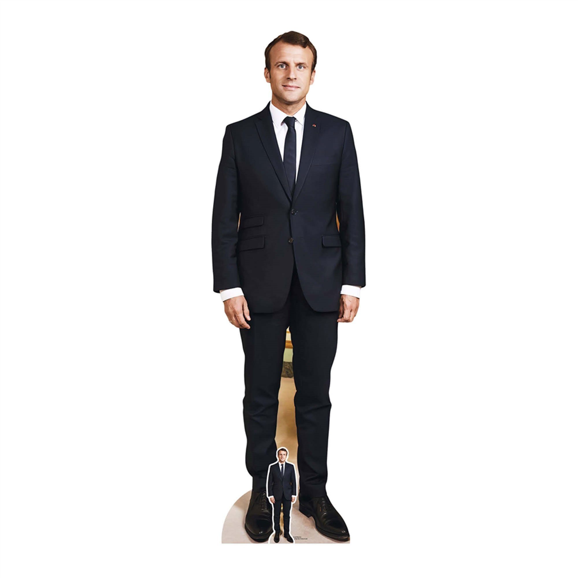 empireposter Dekofigur Emmanuel Macron - Präsident - Pappaufsteller Standy - 53x175 cm
